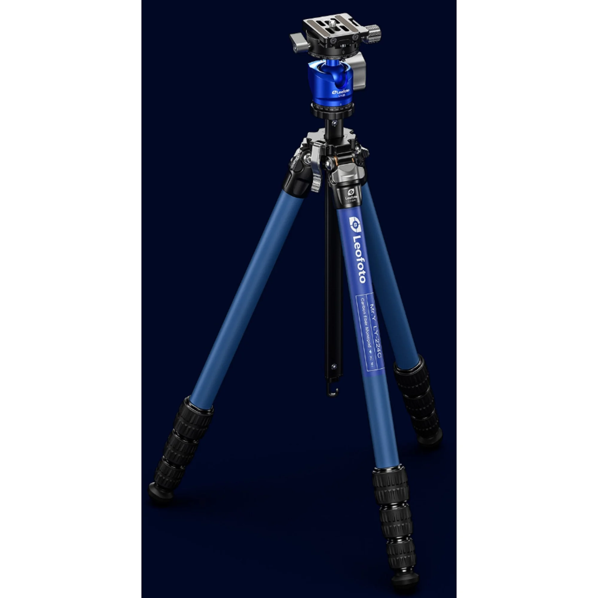 Leofoto-Carbon-Dreibeinstativ-LY-224C-Mr-Y-Ballhead-LH-25-R-Y-Blue-3.jpg