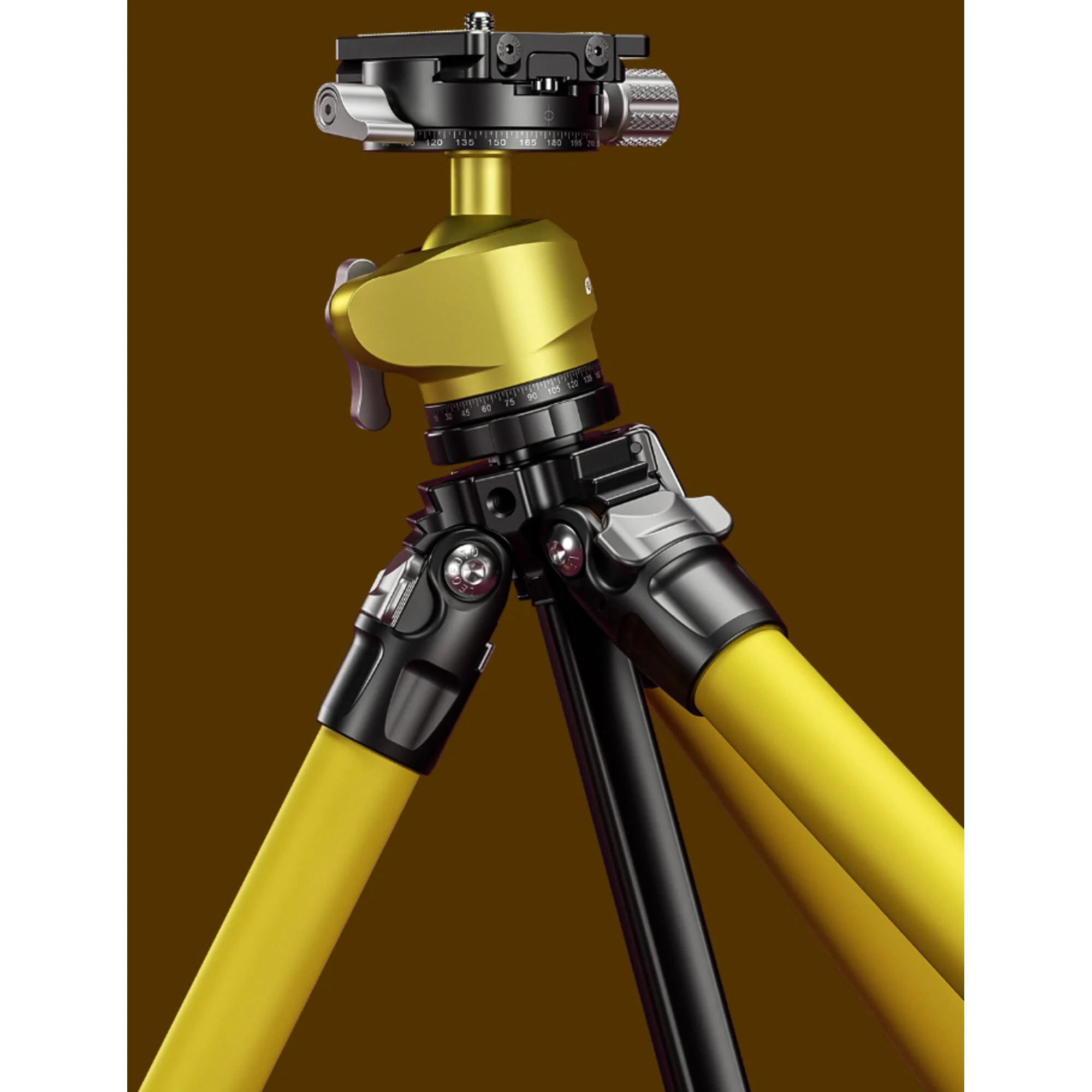 Leofoto-Carbon-Dreibeinstativ-LY-224C-Mr-Y-Balhead-LH-25-R-Yellow-3.jpg