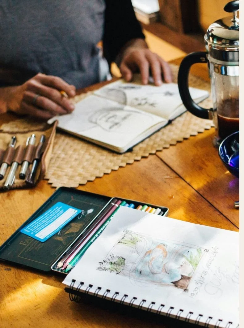 Atelier d'introduction au journal créatif avec Brigitte