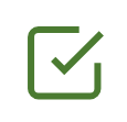 Green checkmark inside a square