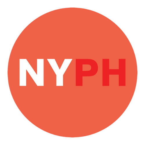 Circle logo with a red background and the letters 'NYPH' in white and red text - icon for the New York Passive House