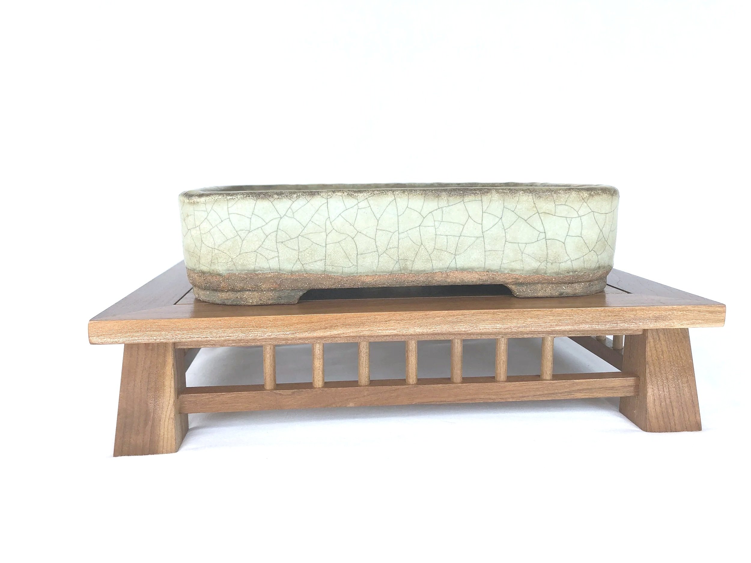 A traditional bonsai stand