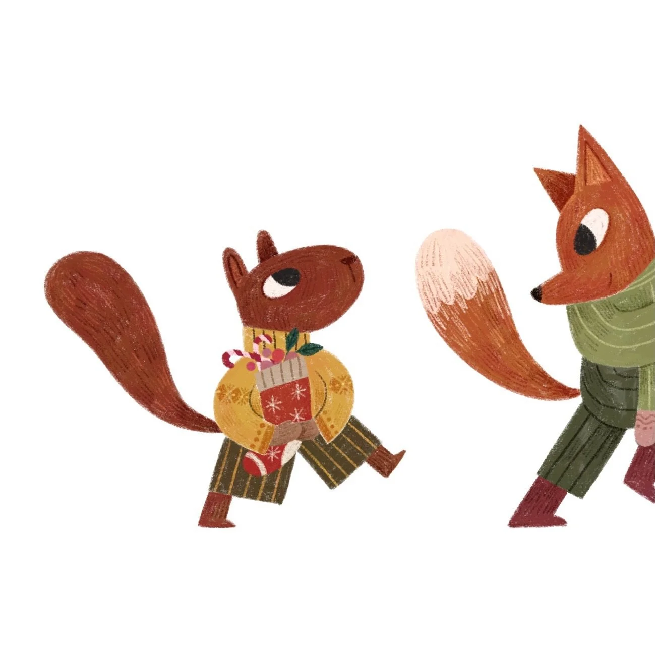 Swipe left to the end: Your spot to join the PARADE is awaiting 🎄

#christmas #animalcharacters #kidlitart #picturebookillustration #christmasillustration
