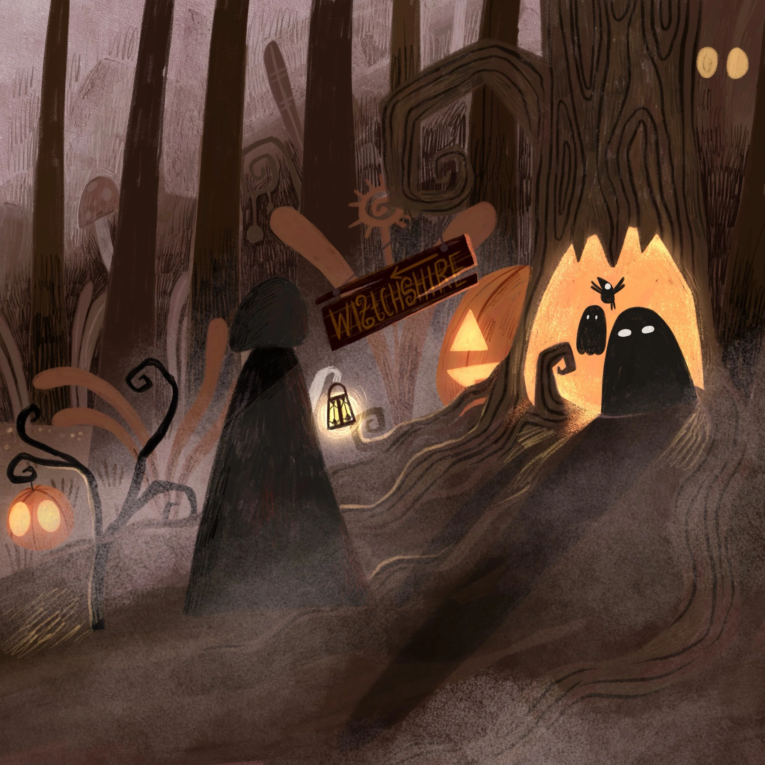 Week 1: Through a Secret Door&hellip;&hellip;.I made a fictional village, WIZTCHSHIRE, for the Ghostember 👻🎃

🍂 PROMPTS
✸ Week 1, September 1-7: Through a Secret Door
✸ Week 2, September 8-14: In the Library
✸ Week 3, September 15-21: By the Fire
