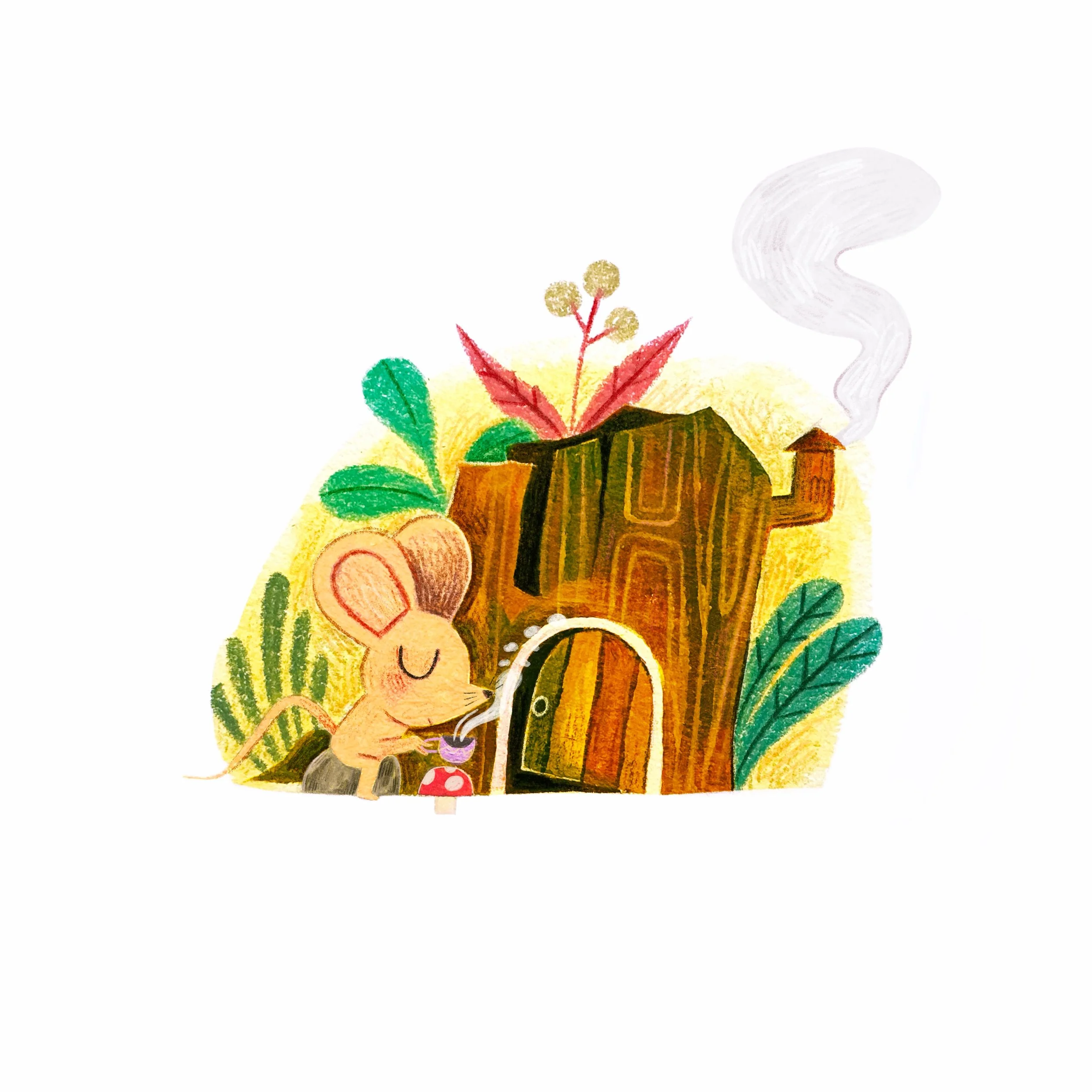 Prompt 2: Mossy Stump
#tinyhomeschallenge2026 #tinyhomeschallenge 

Hosts:
@carolyn.hennig.hansen 
@designsbyohana
@elizabeth.leyk.illustration
@ellen_ko_
@micamei_illustration 
@sarafandrey_illustrations

#mossyforest #mossy #traditionalart