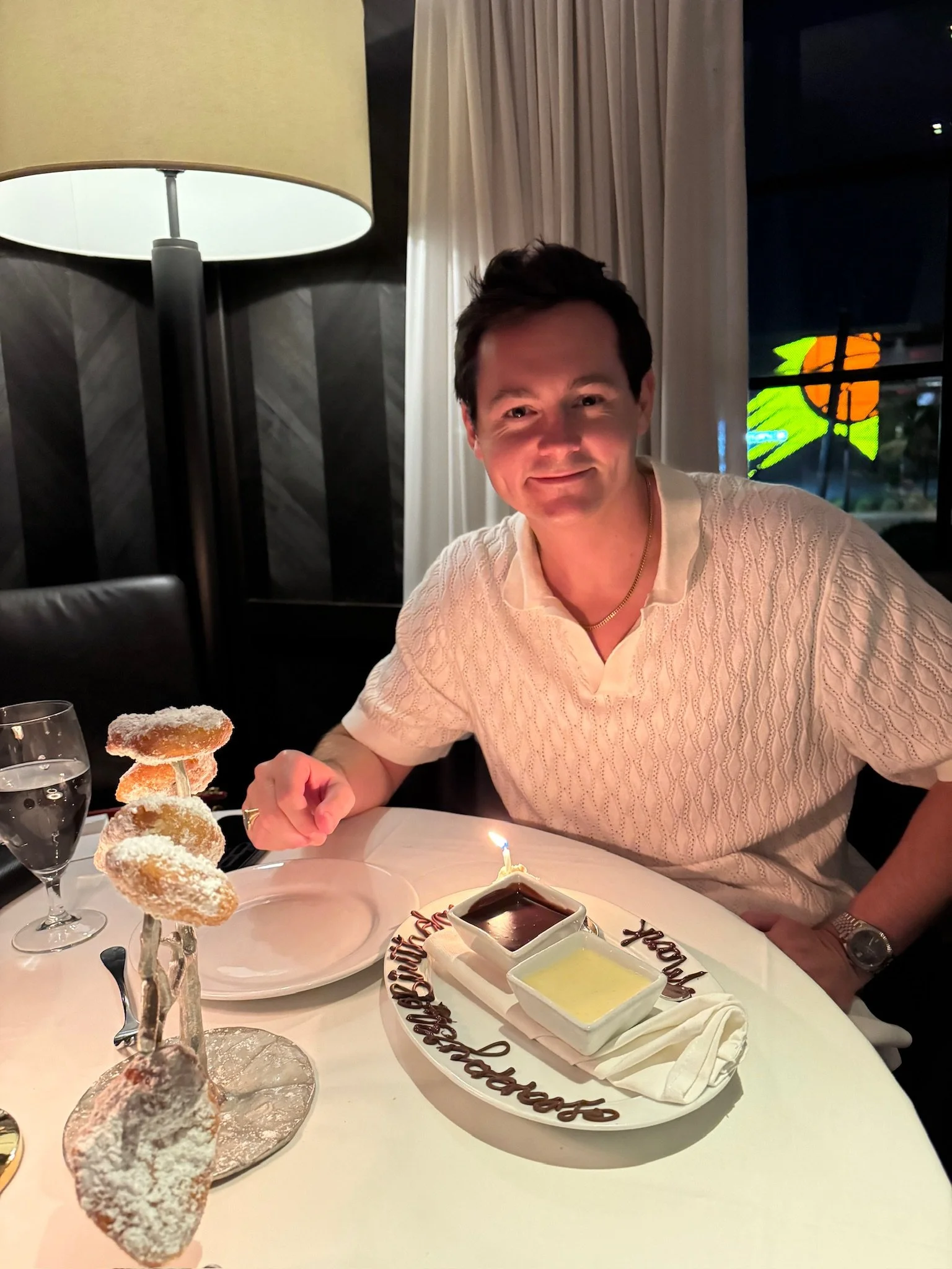 Mark @ his birthday dinner
