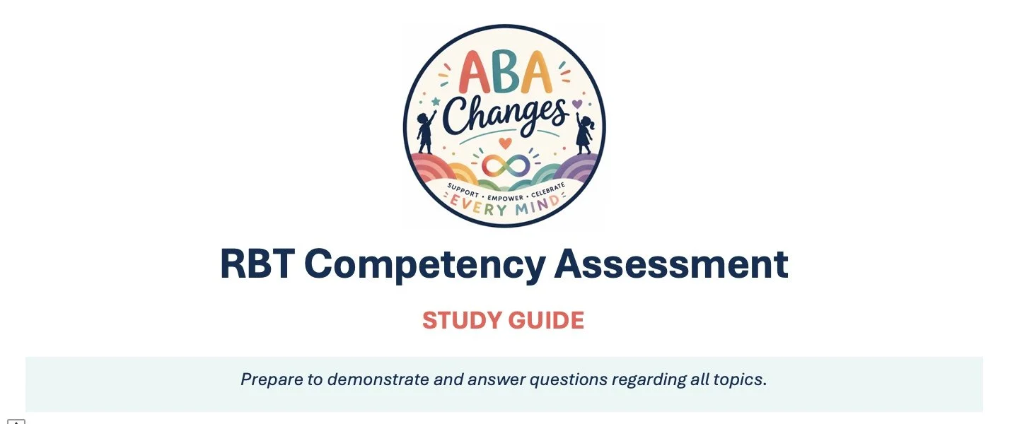 RBT Competency Assessment Study Guide