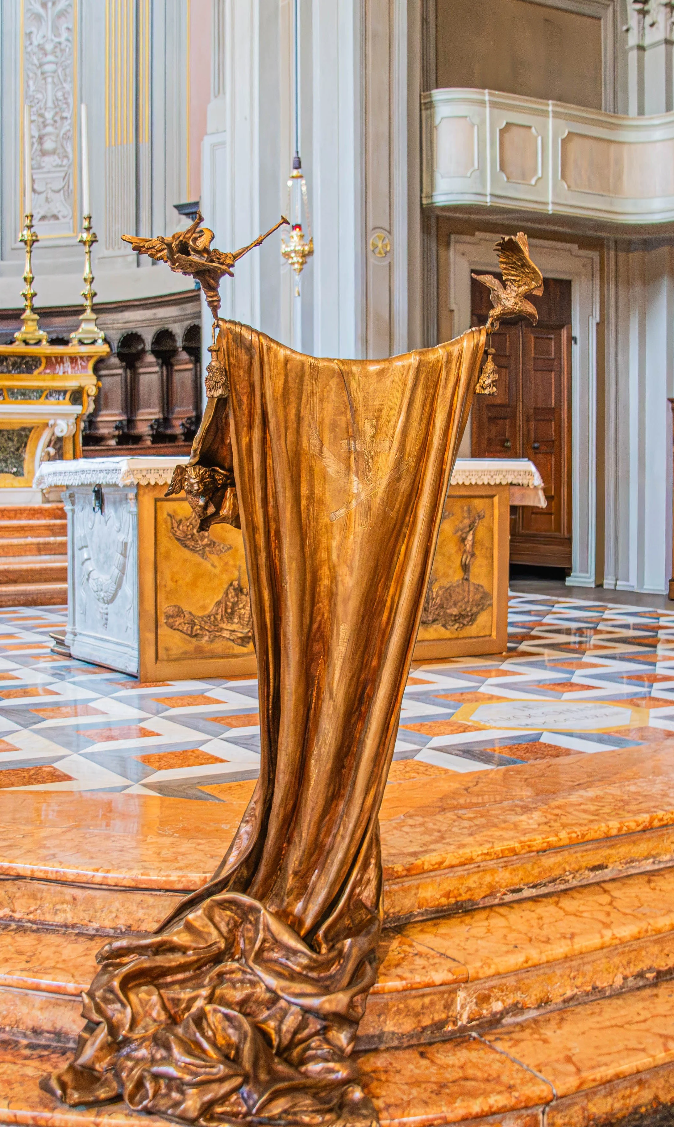 Exquisite Bronze Drapery Sculpture