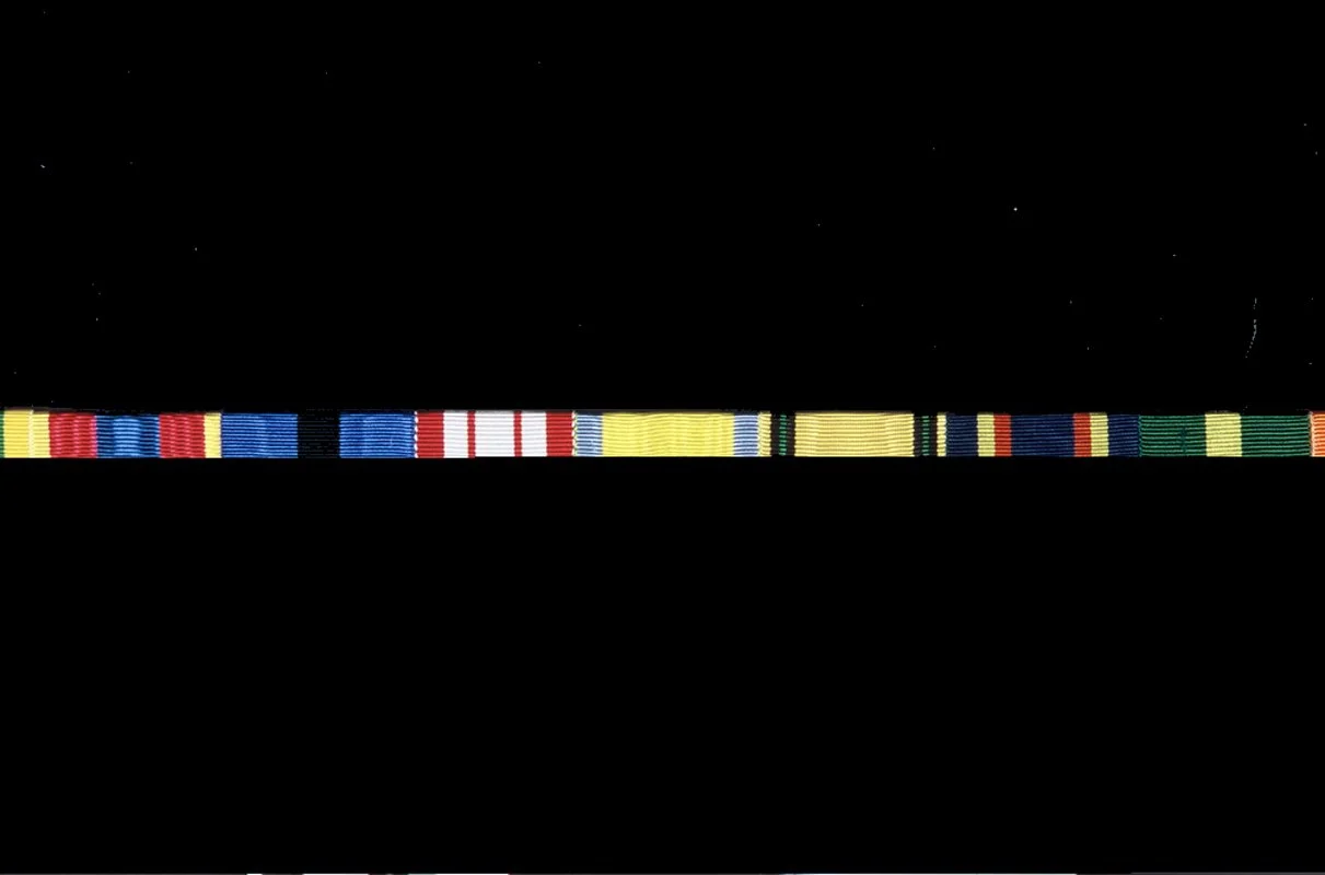 United colours, installation detail, Military commemorative war-ribbons from around the world, 2002