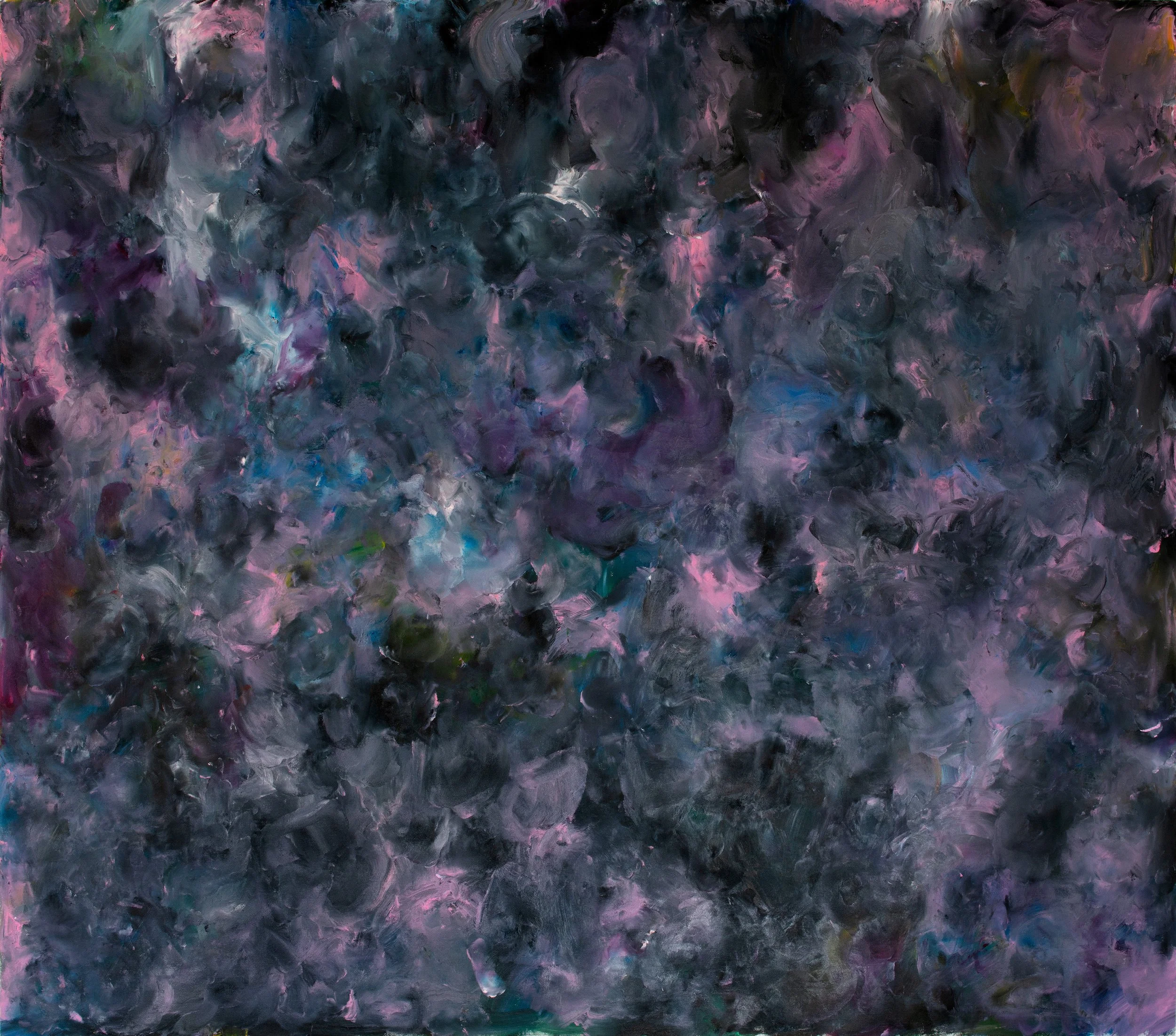 Avenue of gumtrees after Tinus de Jongh, left palm and right fist, Oil on canvas, 161 x 180 cm, 2026