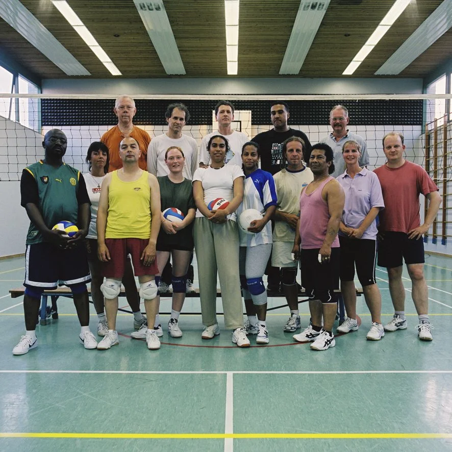 Volleybal Association Reigersbos, colour photograph, 35 x 35 cm, 2003