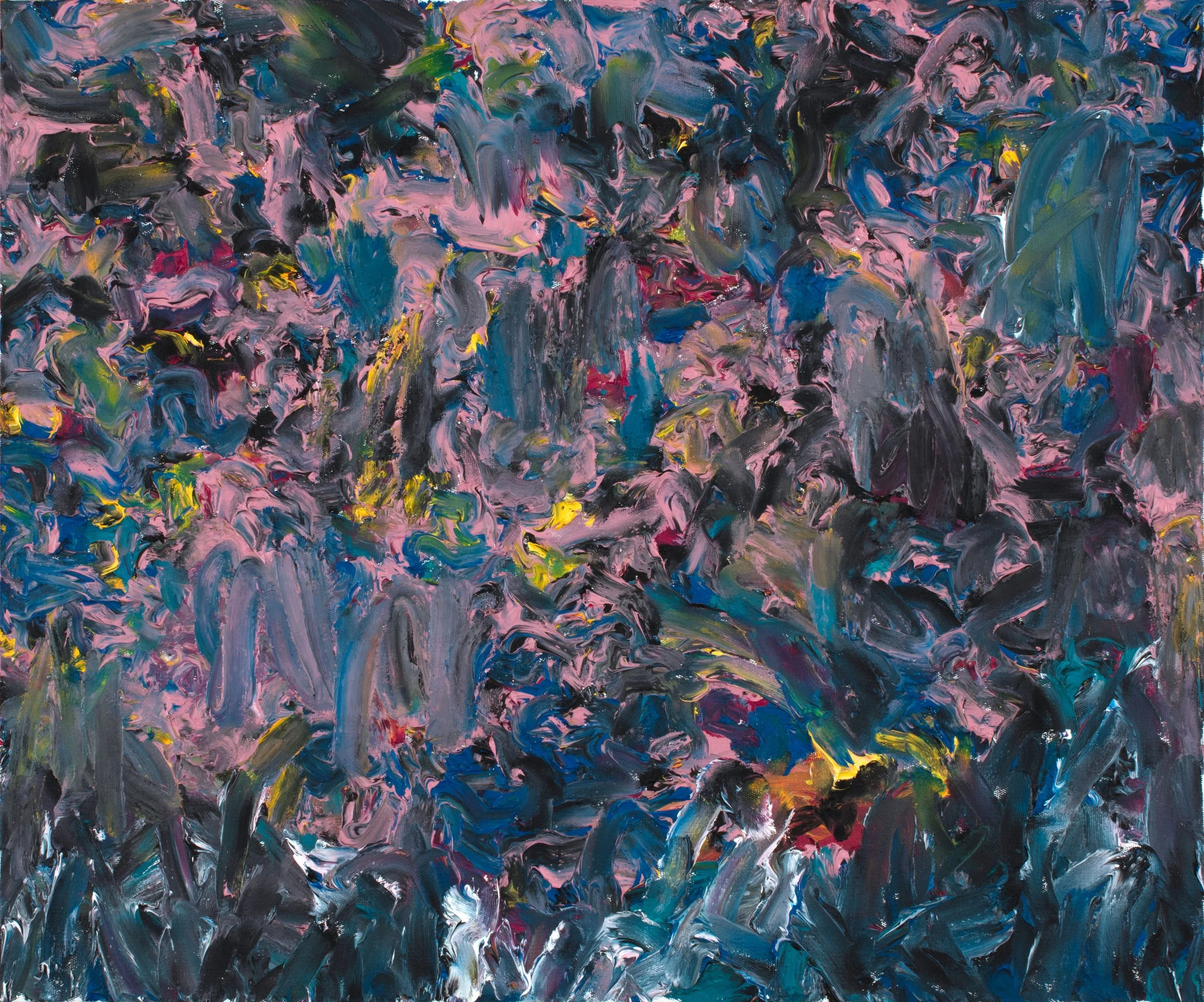 Avenue of gumtrees after Tinus de Jongh, left ring finger and right pointing finger, Oil on canvas, 51 x 61 cm, 2026