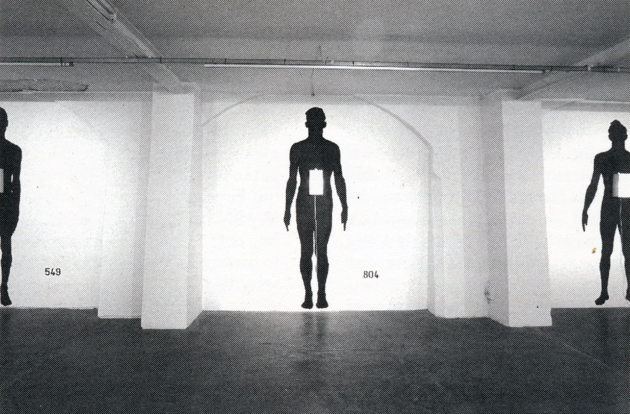 Installation view, Generator Art Space (Africus Institute of Contemporary Art), Black-and-white photographs, painted wood, perspex, vinyl lettering, electric lights, 1997