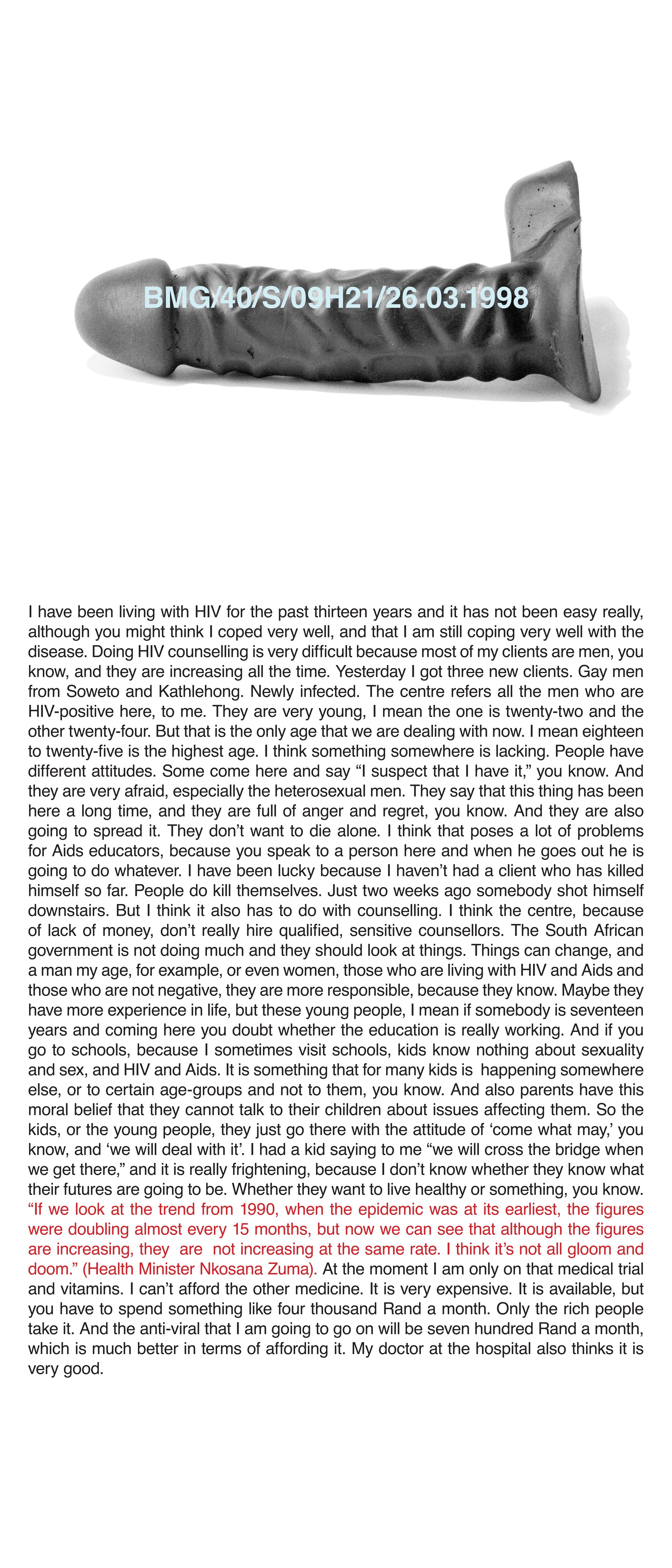 WMG/40/E/10H46/26.03.1998, Inkjet print on vinyl, 140 x 60 cm, 1998
