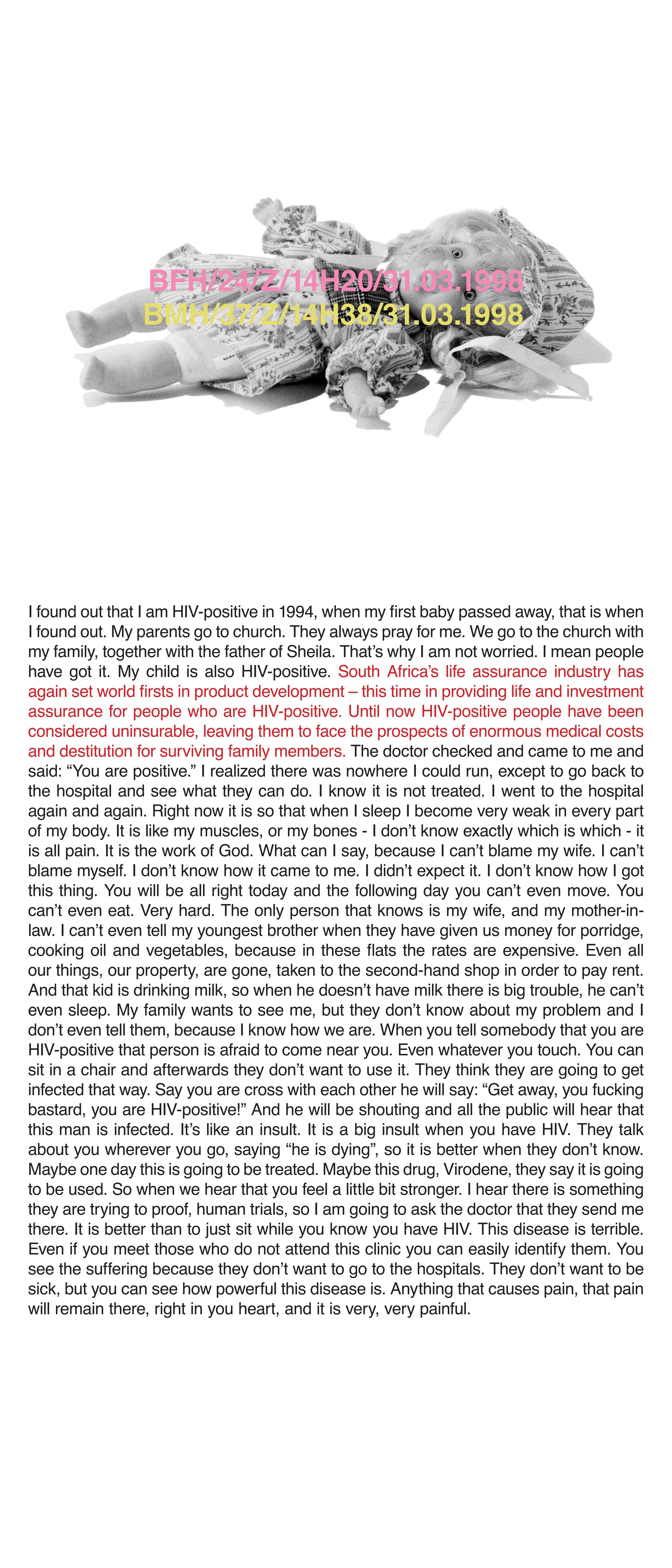 BFH/24/Z/14H20/31.03.1998, BMH/37/Z/14H38/31.03.1998, Inkjet print on vinyl, 140 x 60 cm, 1998
