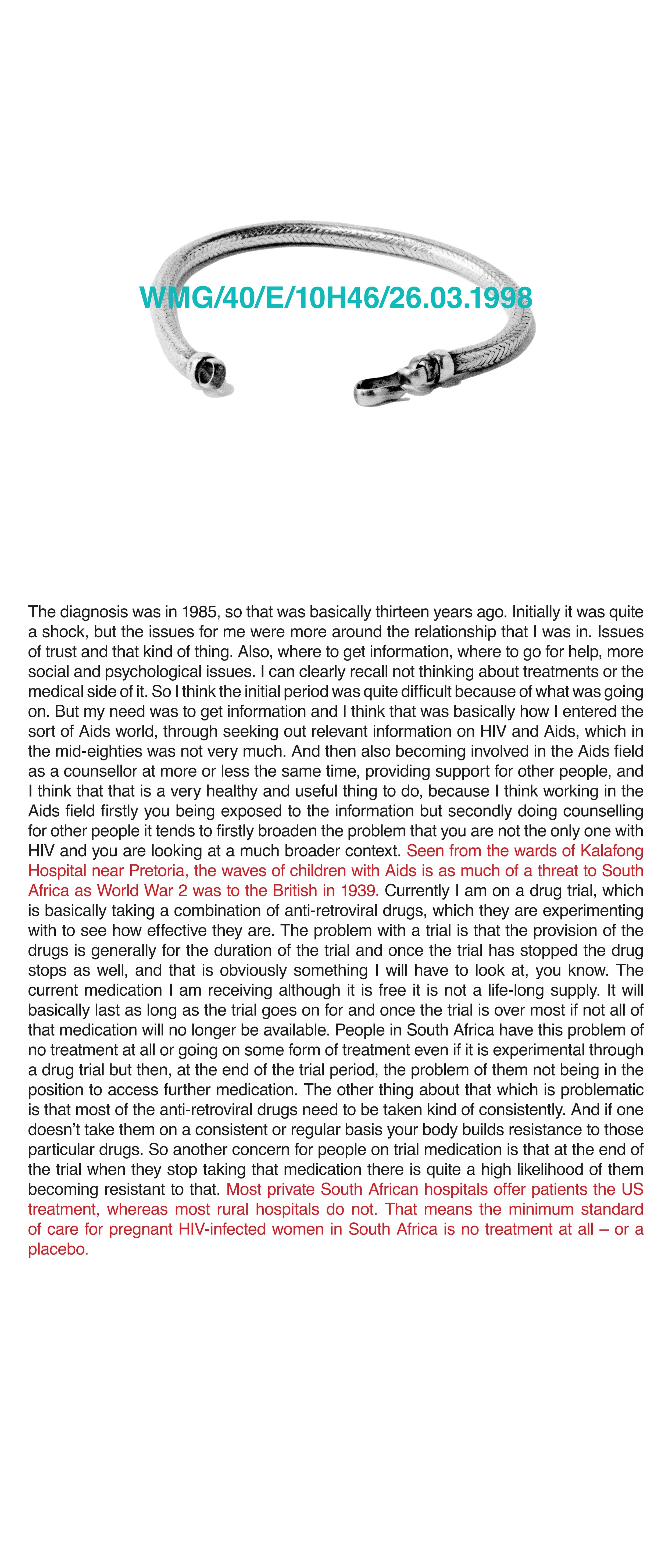 WMG/40/E/10H46/26.03.1998, Inkjet print on vinyl, 140 x 60 cm, 1998

