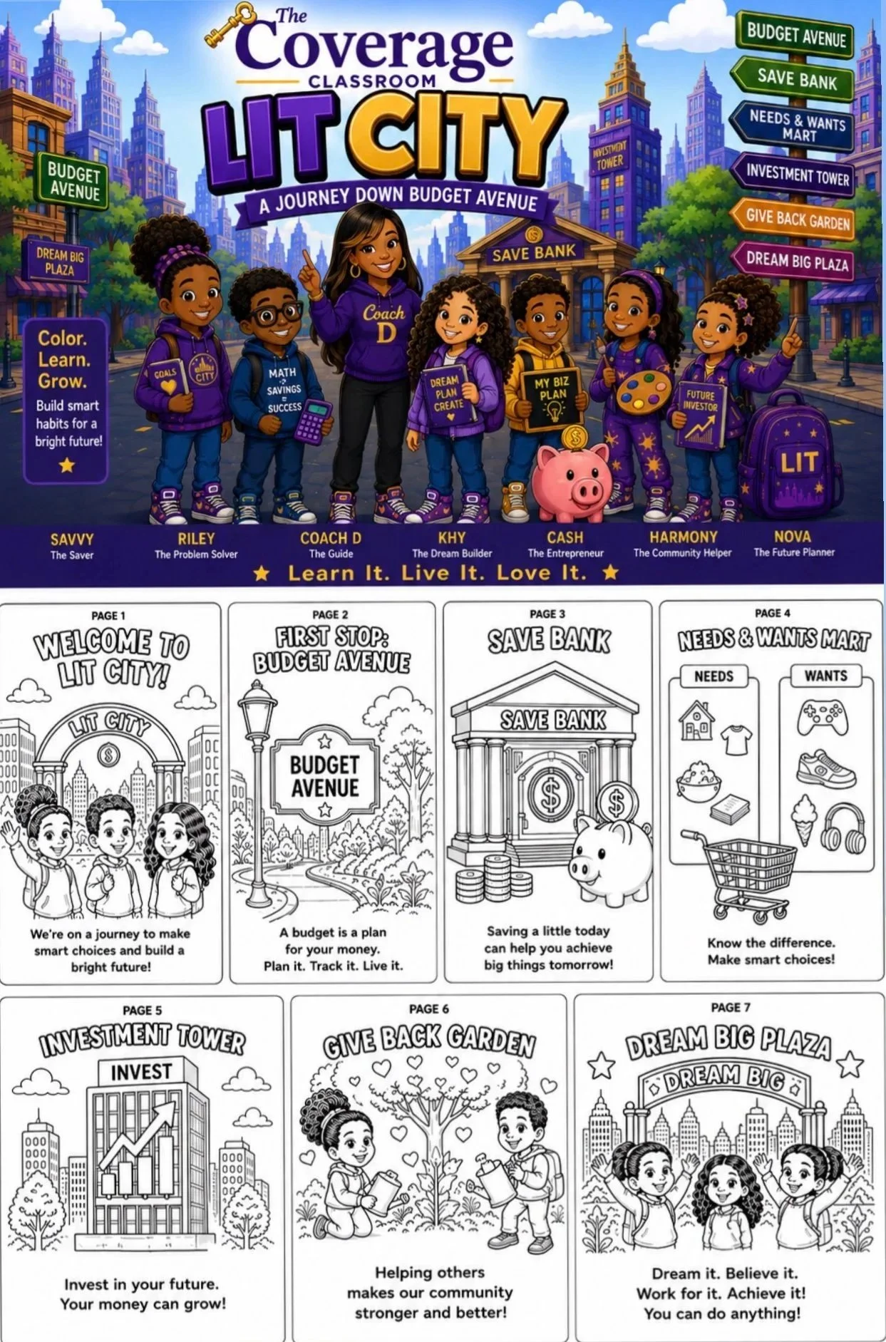LIT City Coloring Page