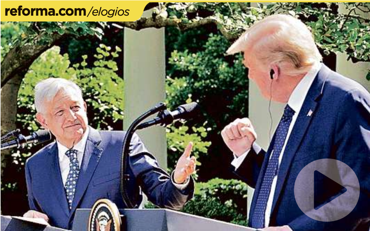 They declare their romance, forget the problems. The Mexican president's visit to Donald Trump