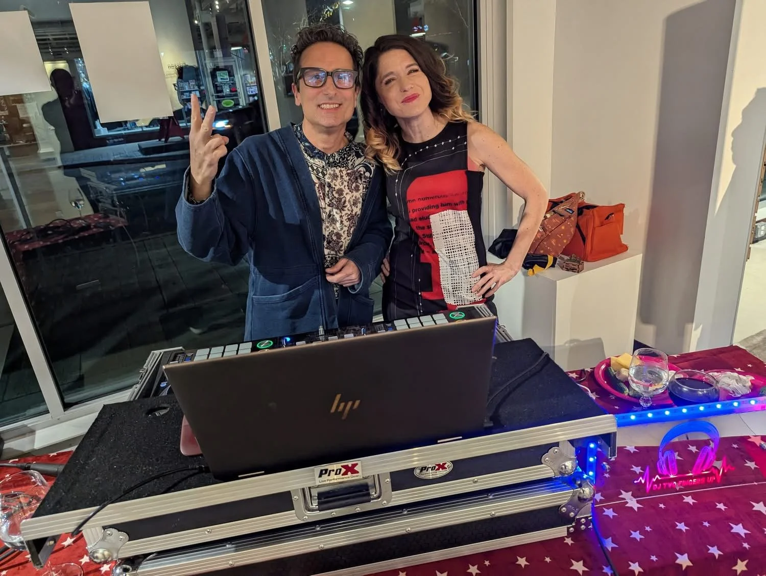 DJ 2 Fingers Up provided the perfect party vibe! His selections kept us dancing and we loved that we could request songs.