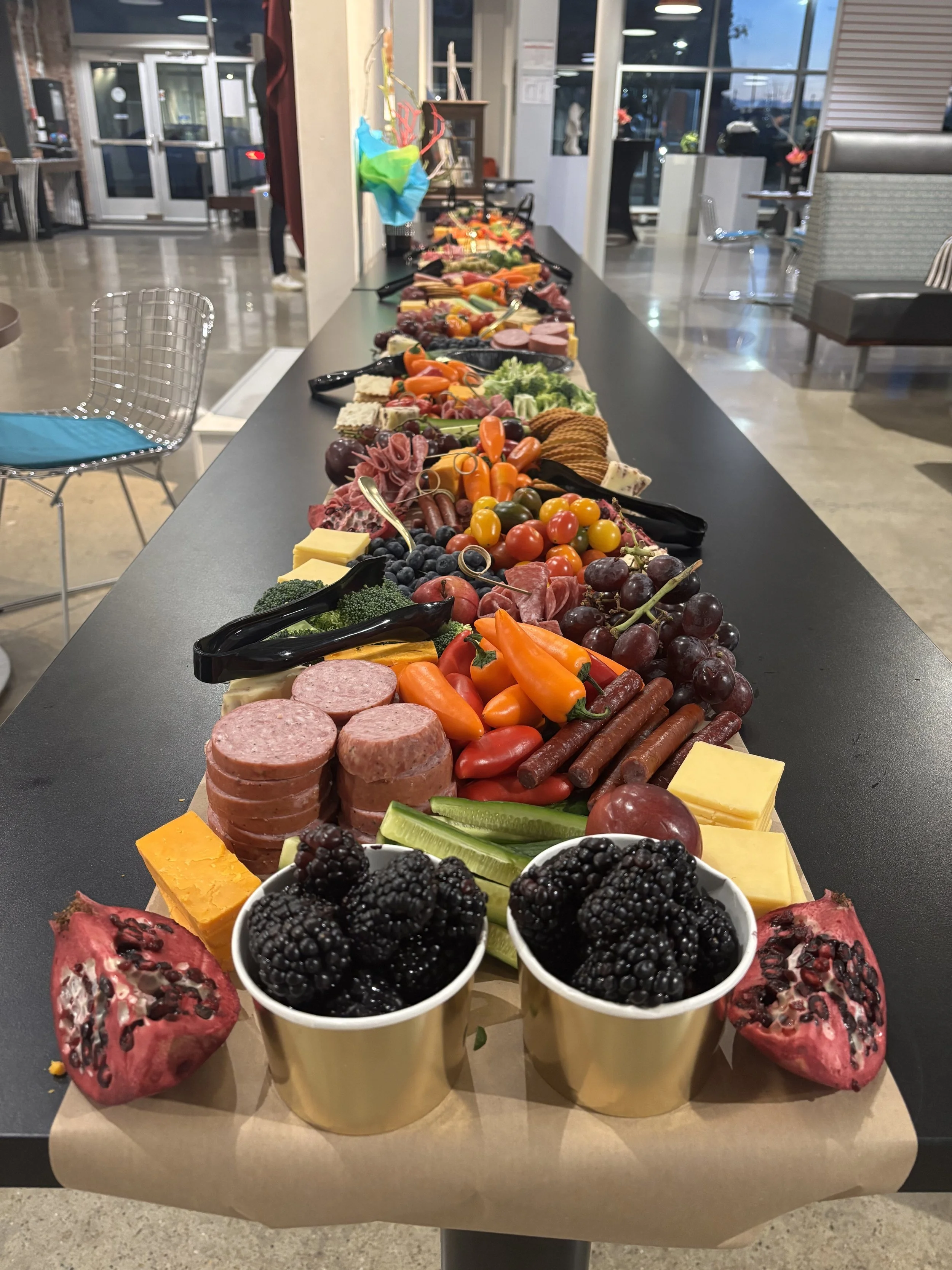 Sweet Boards created a beautiful (and DELICIOUS!) spread of food for us!