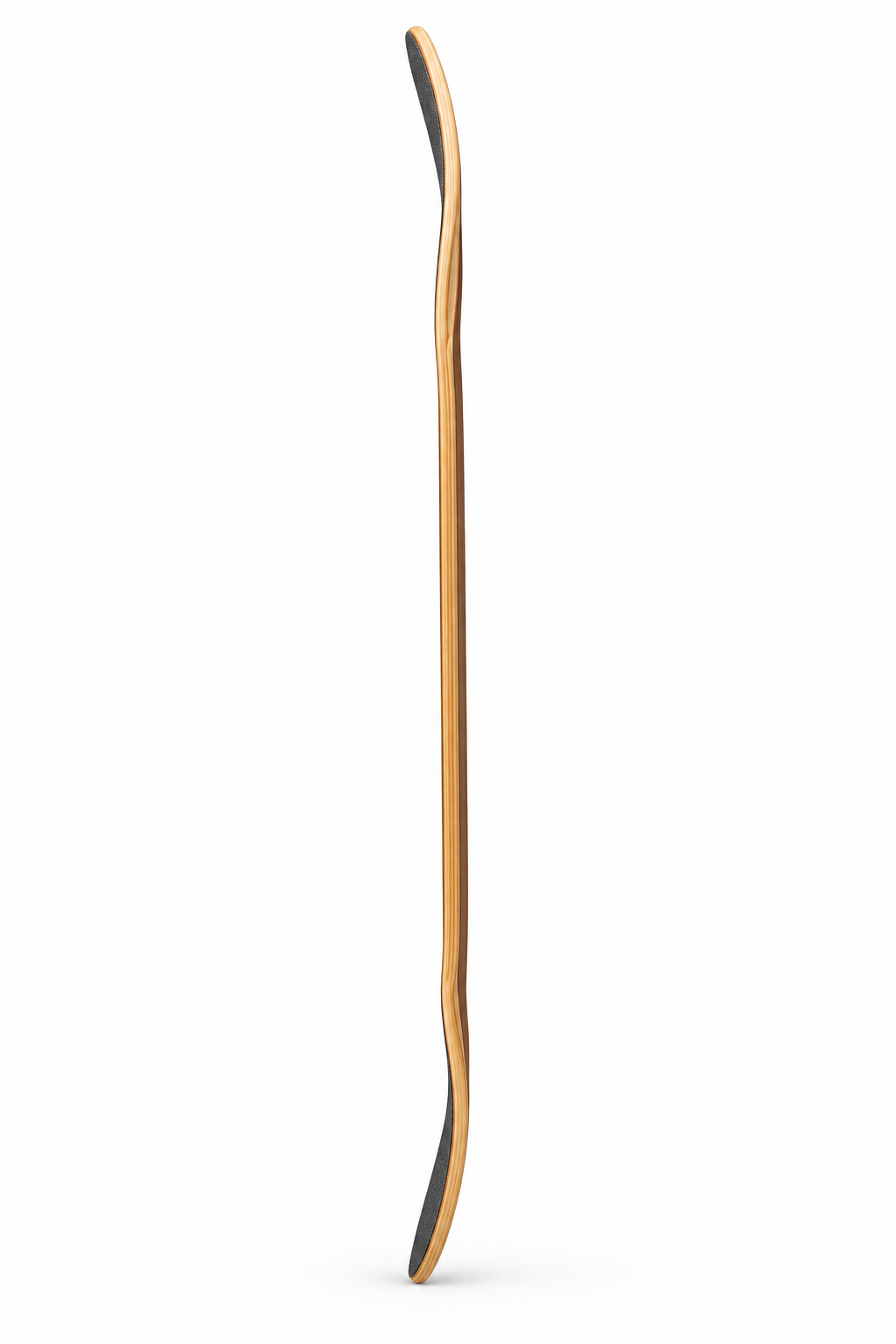 Upright Honey-Wood Longboard Side Profile.png