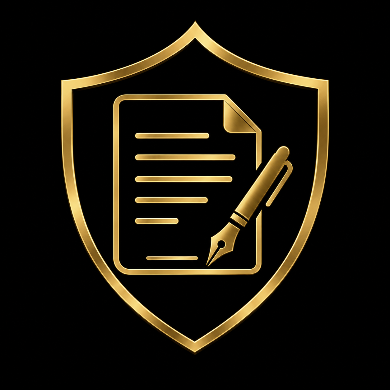 Gold shield icon representing estate planning documents.