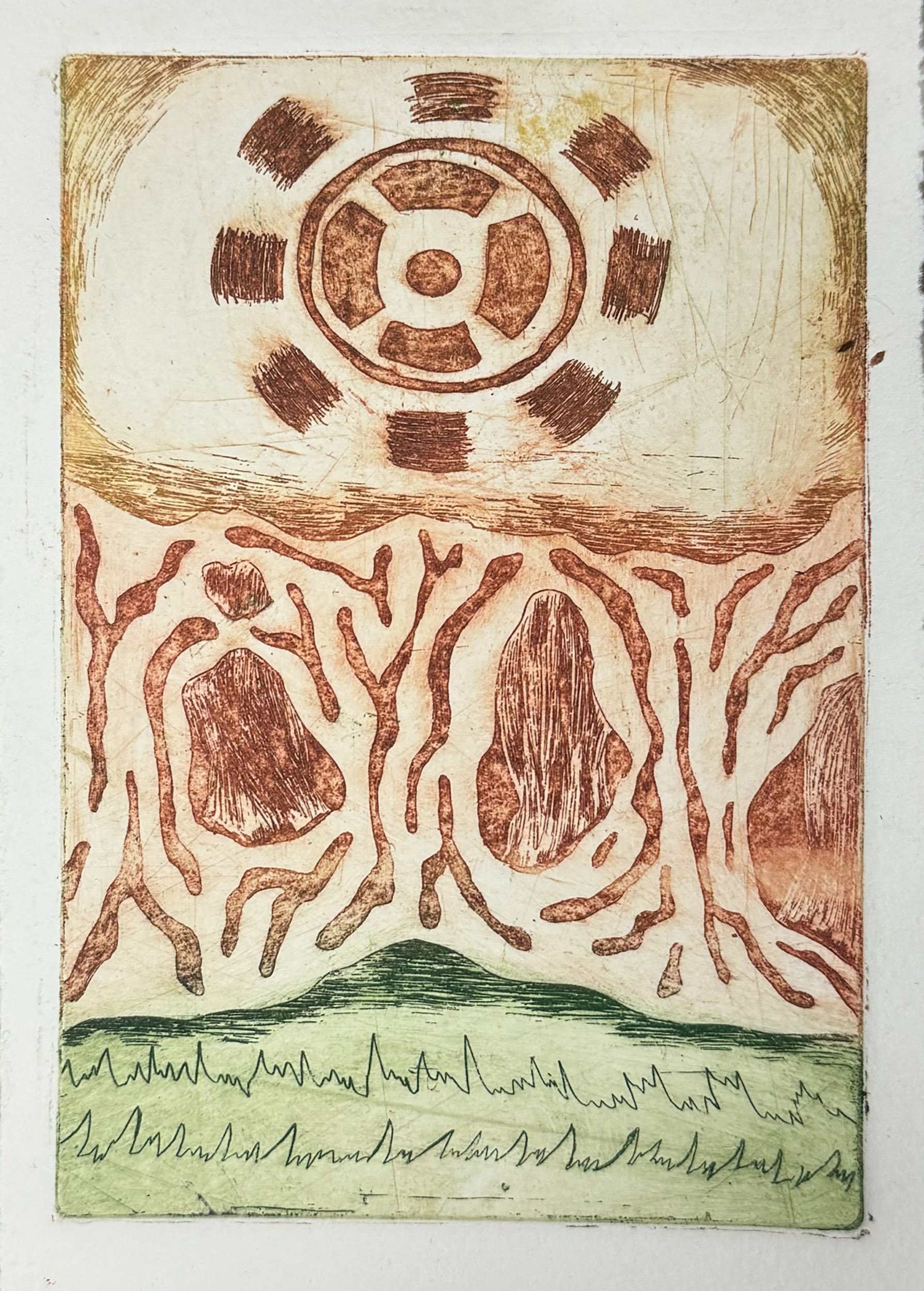 Sin Título (Copper Etching), 2024,
Copper intaglio print, 
6"x8"