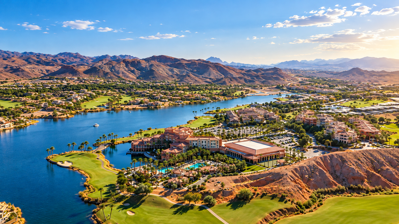 Lake Las Vegas community, golf courses, and waterfront