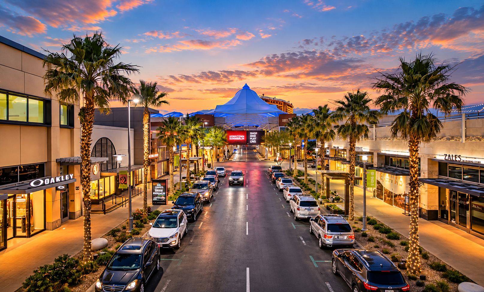 Shopping and entertainment in Downtown Summerlin