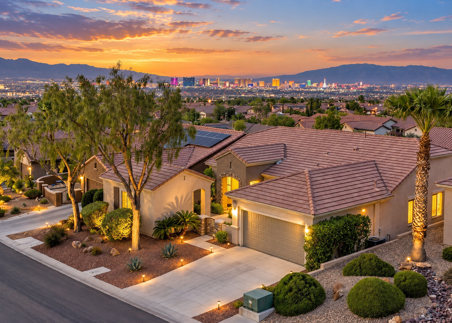 Homes in Anthem, Henderson overlooking the Las Vegas Valley