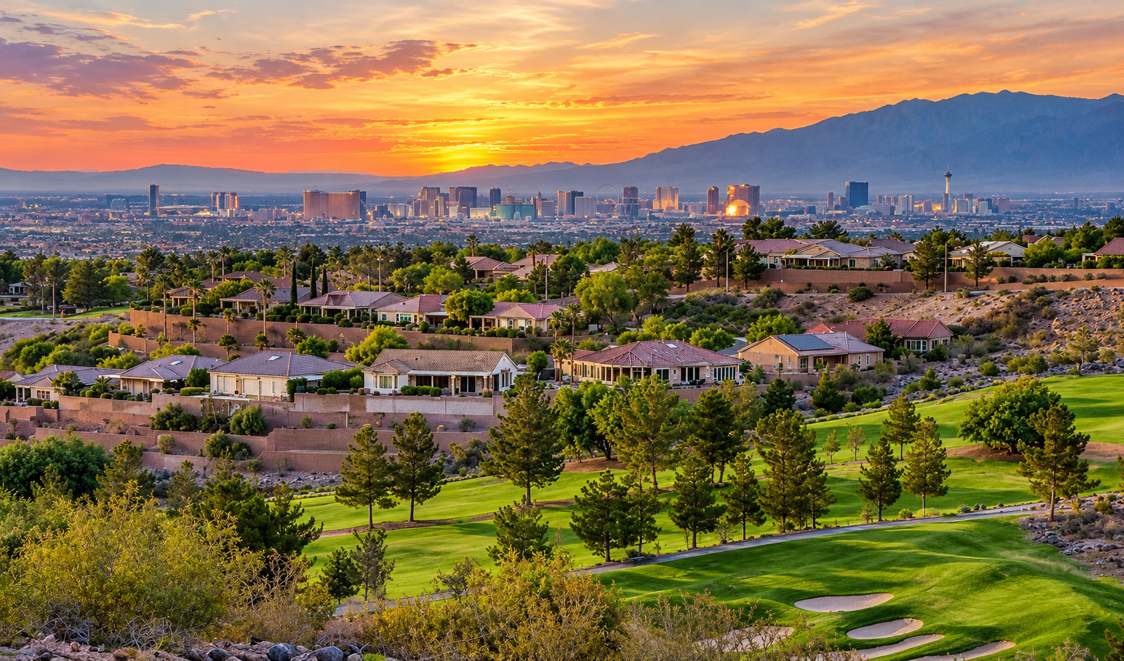 Anthem community in Henderson with Las Vegas Valley views