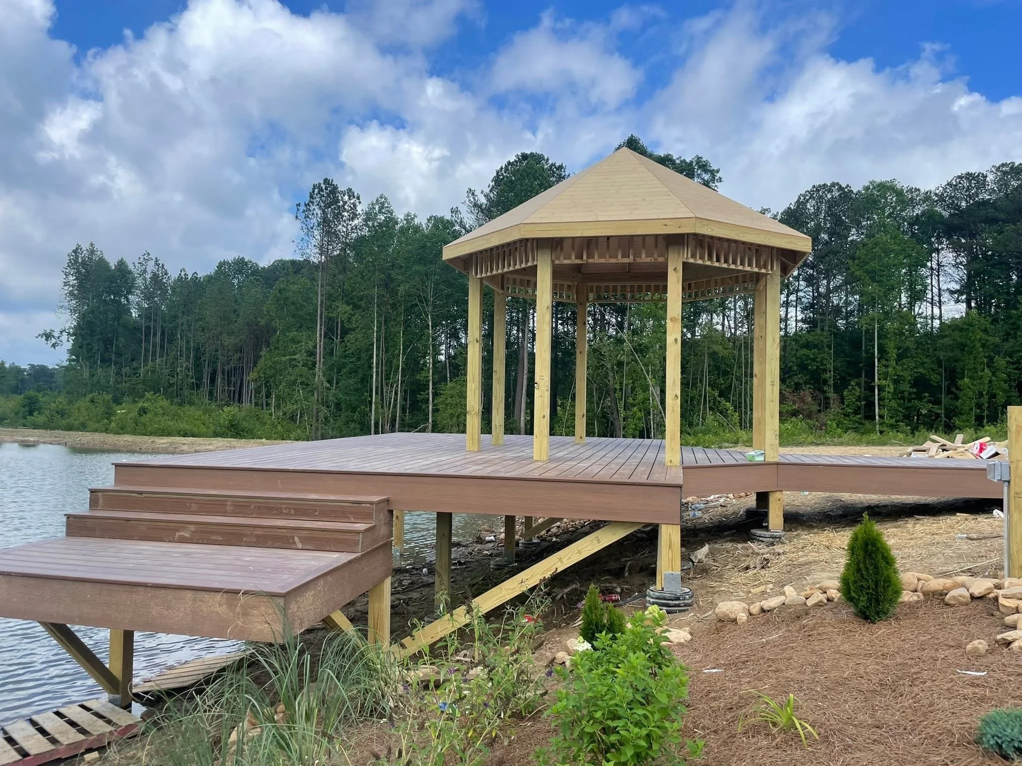 Custom Lakeside Dock & Gazebo Construction