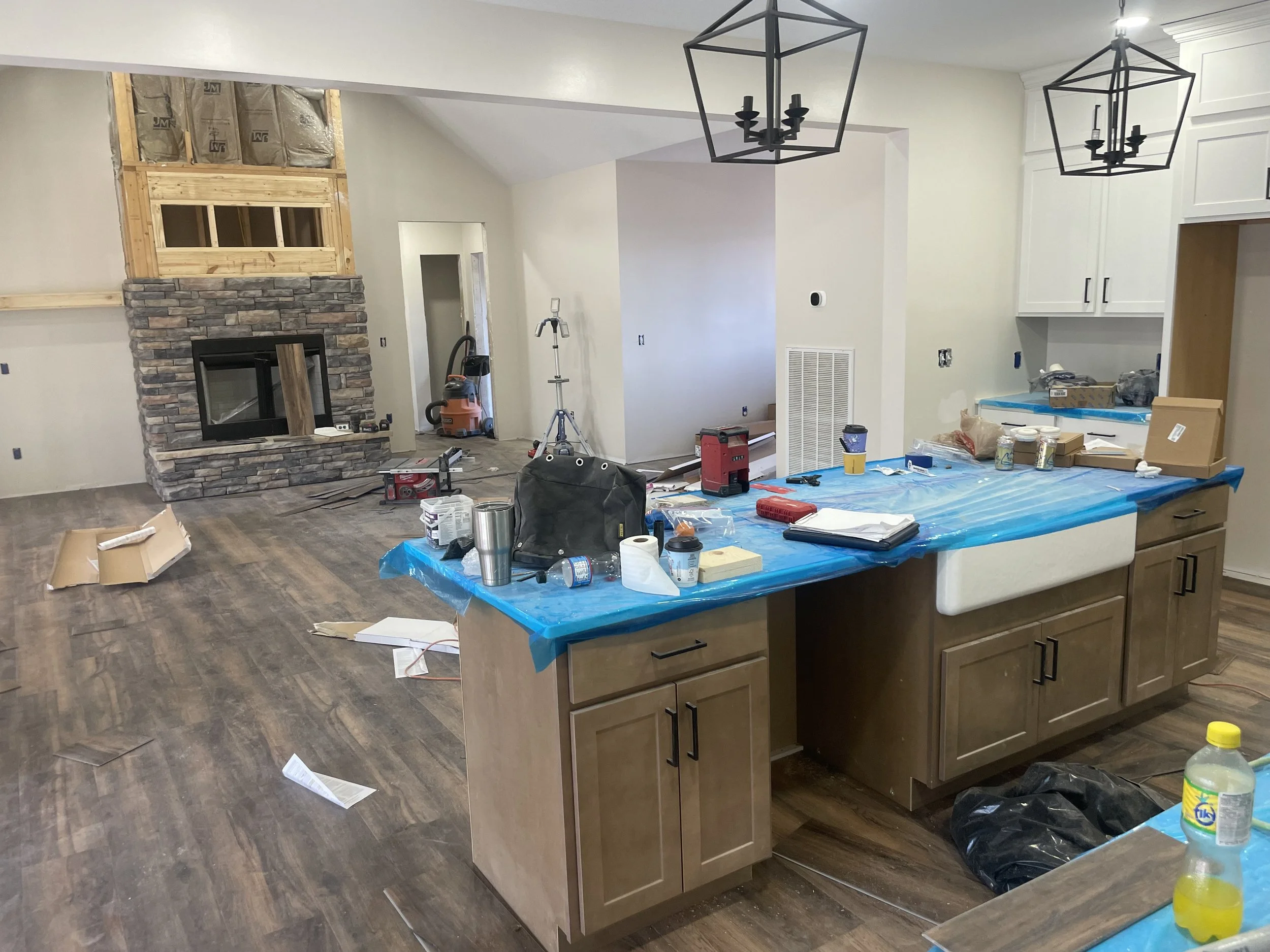 New Home Construction- Kitchen & Living Room