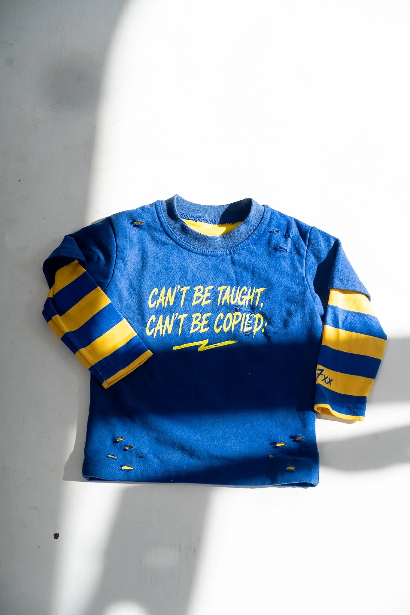 Blue/yellow long sleeve  Layered T-shirt