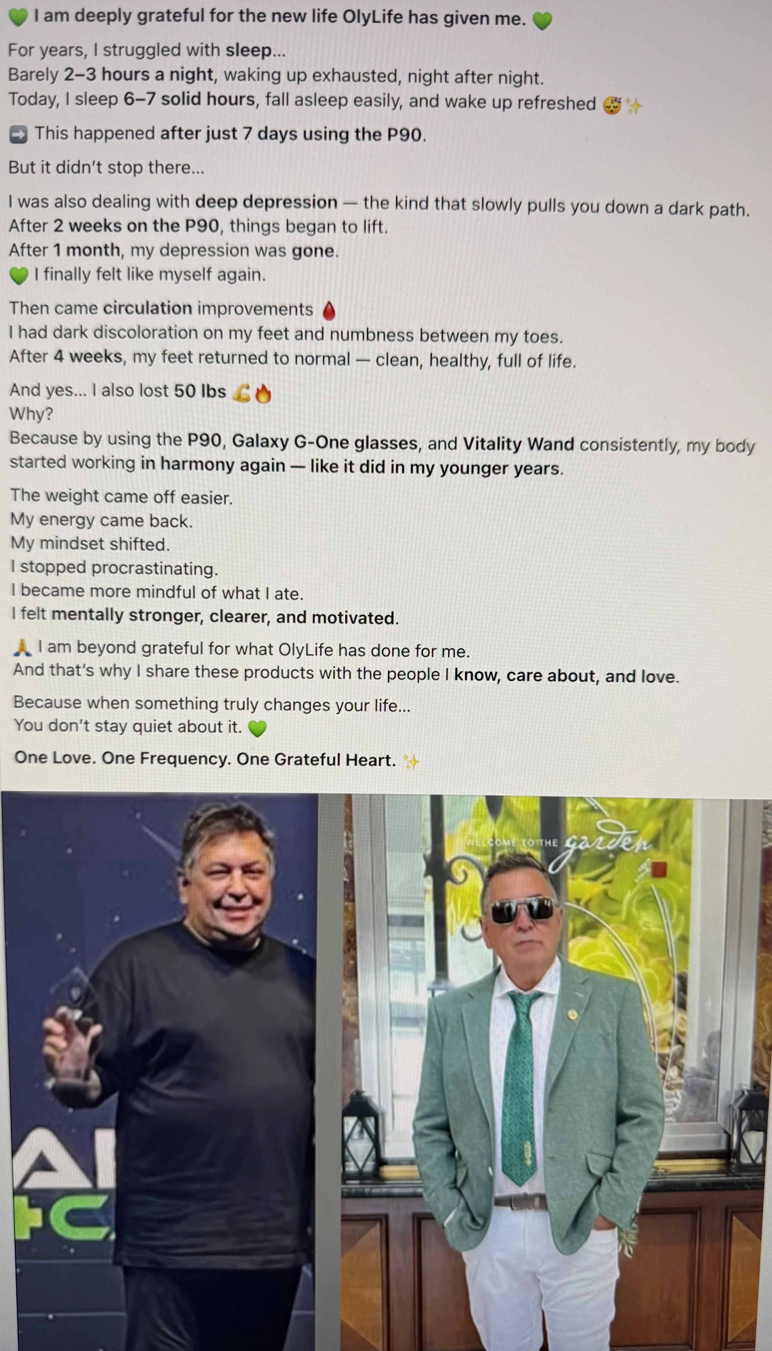 A testimony of overcoming depression, sleeping better, and losing weight.