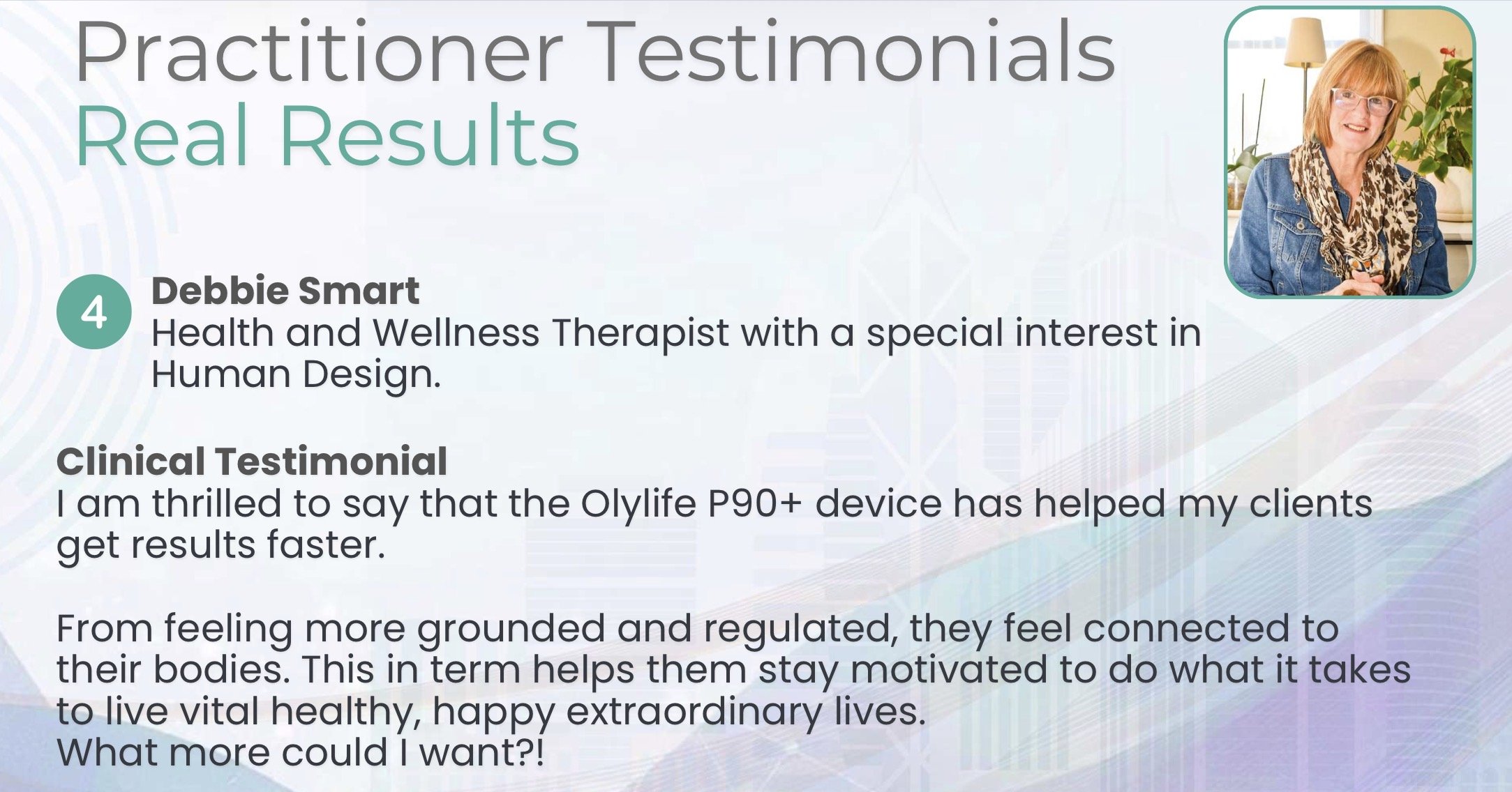 Clients feel more grounded and regulated.
