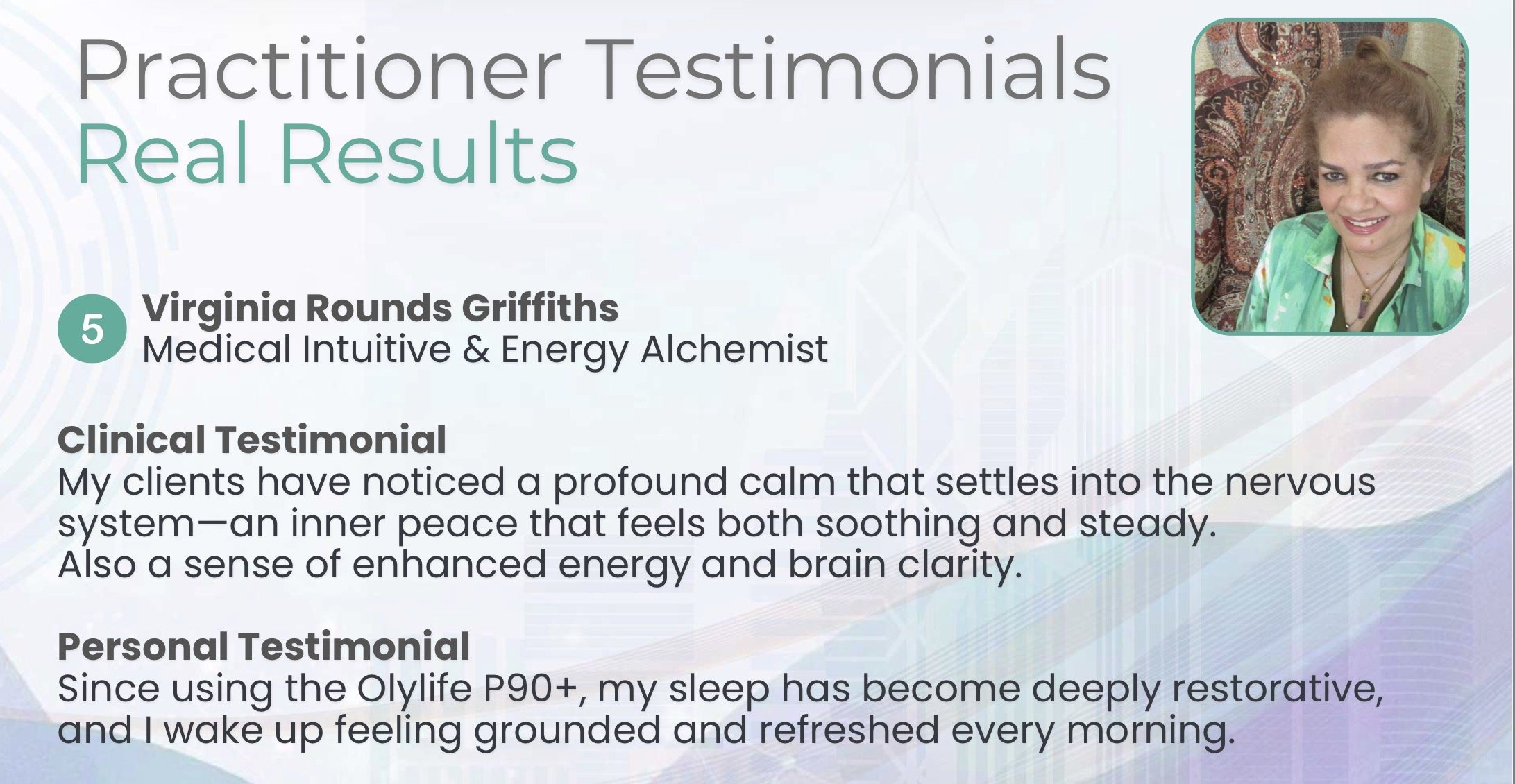 Nervous system settled down for her clients.