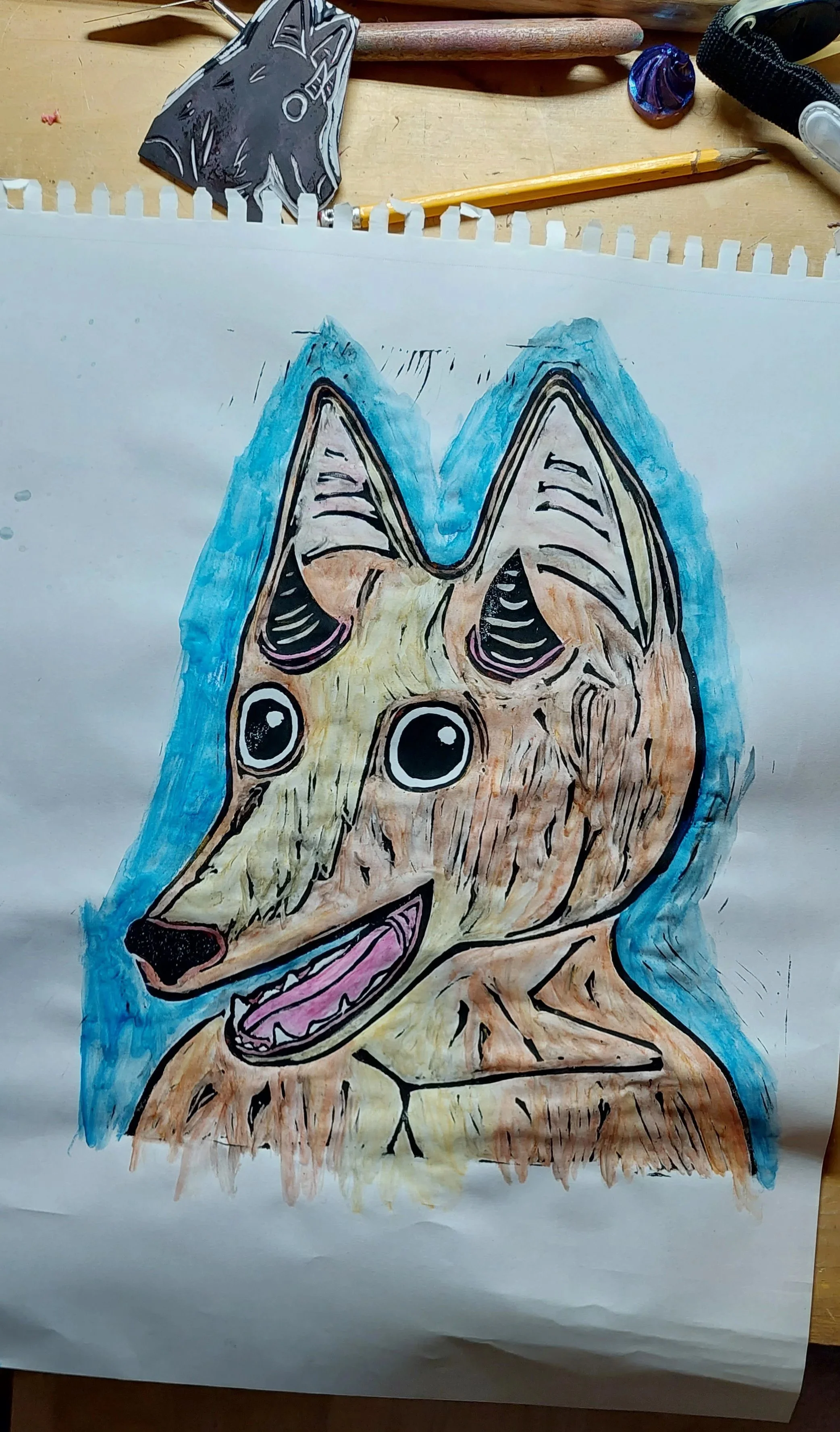 "Another happy dog in color"
