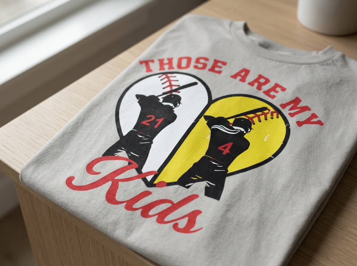 'Those Are My Kids' Baseball Tee