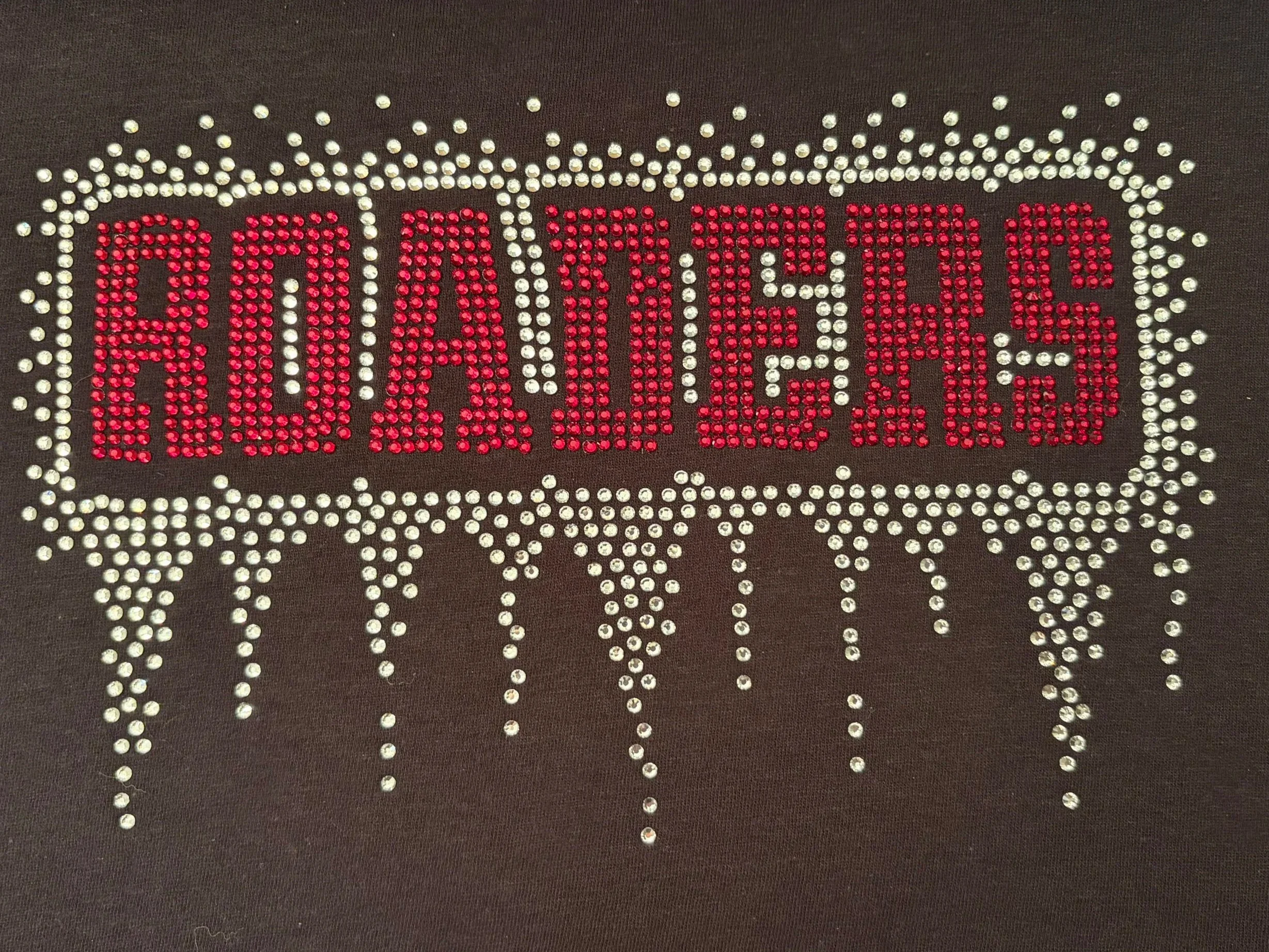 Brunswick High School Railroaders Rhinestone Black T-Shirt