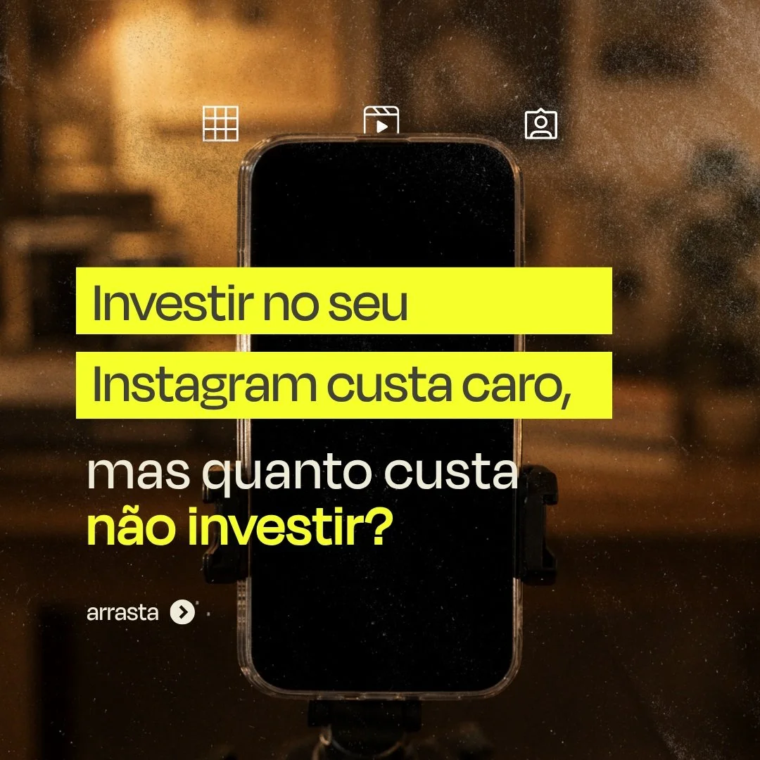 Enquanto voc&ecirc; pensa se vale a pena, o seu concorrente j&aacute; decidiu.

Ele entendeu que o Instagram &eacute; uma ferramenta de venda e est&aacute; investindo nisso agora. cada dia que voc&ecirc; espera, &eacute; um dia que ele sai na sua fre