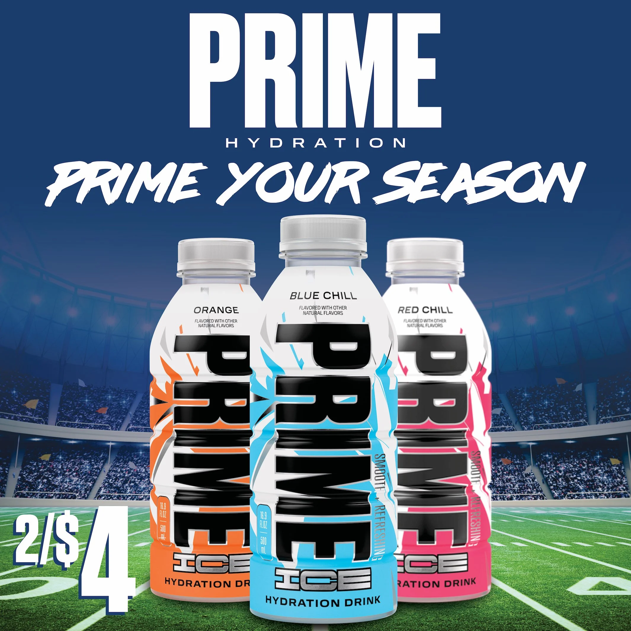 Prime Hydration Football Coroplast (36"x36")
