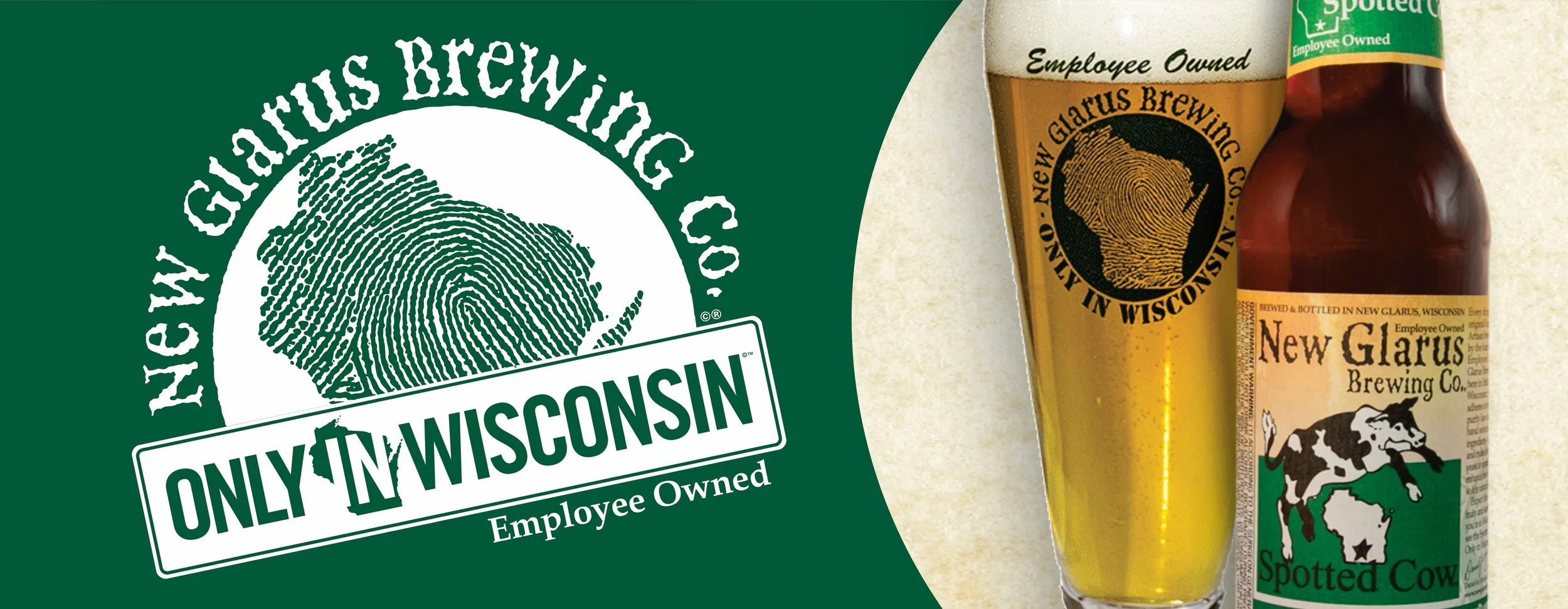 New Glarus Spotted Cow Outdoor Banner (96"x36")