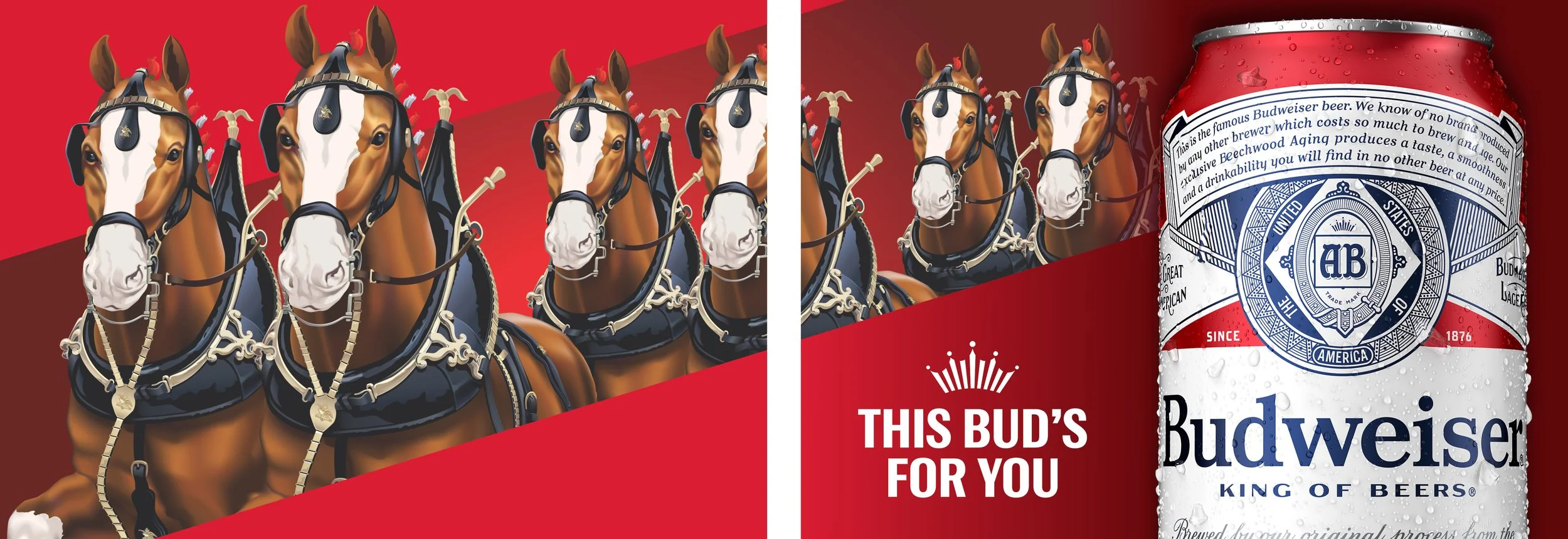 2 Piece Budweiser Window Scrim (91"x32")