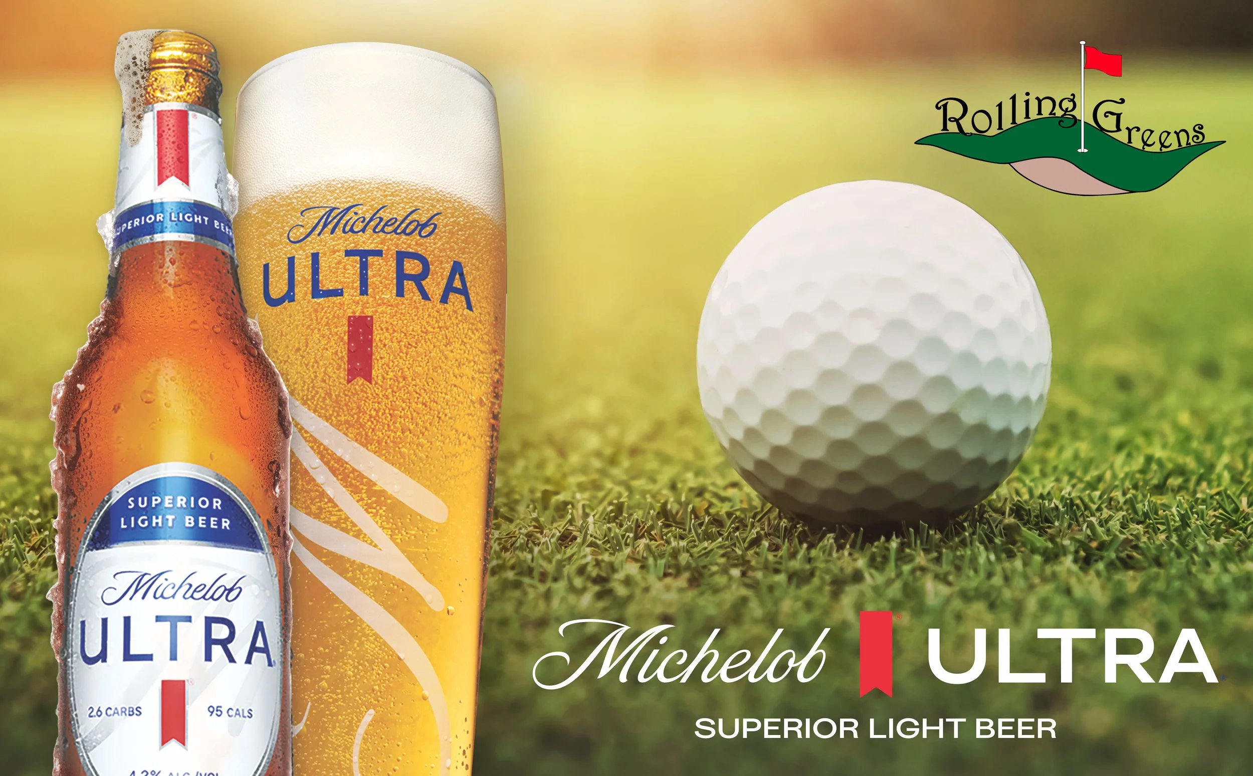 Michelob Ultra Golf Window Scrim (84"x52")