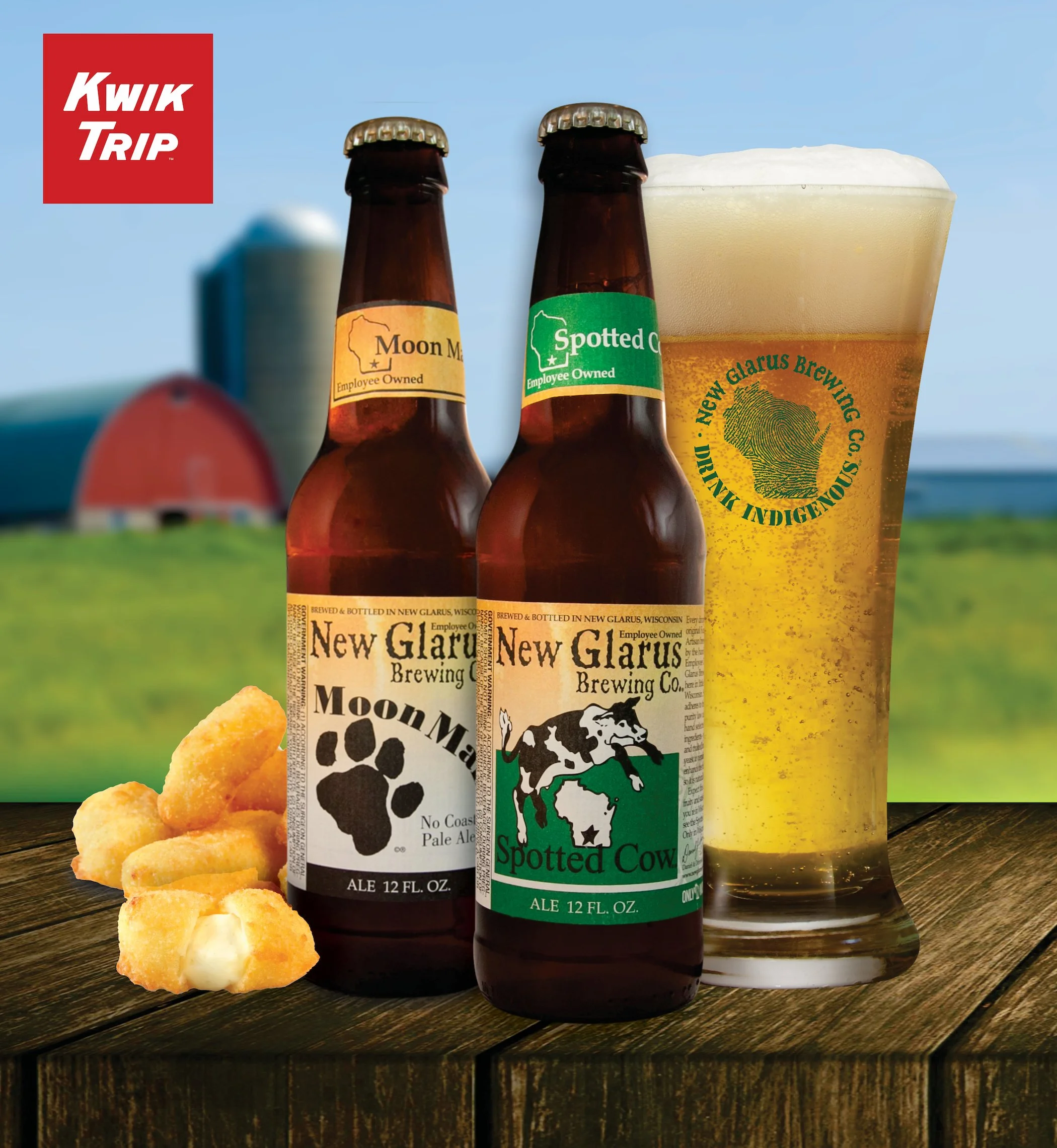 New Glarus/Kwik Trip Window Scrim (35"x38")