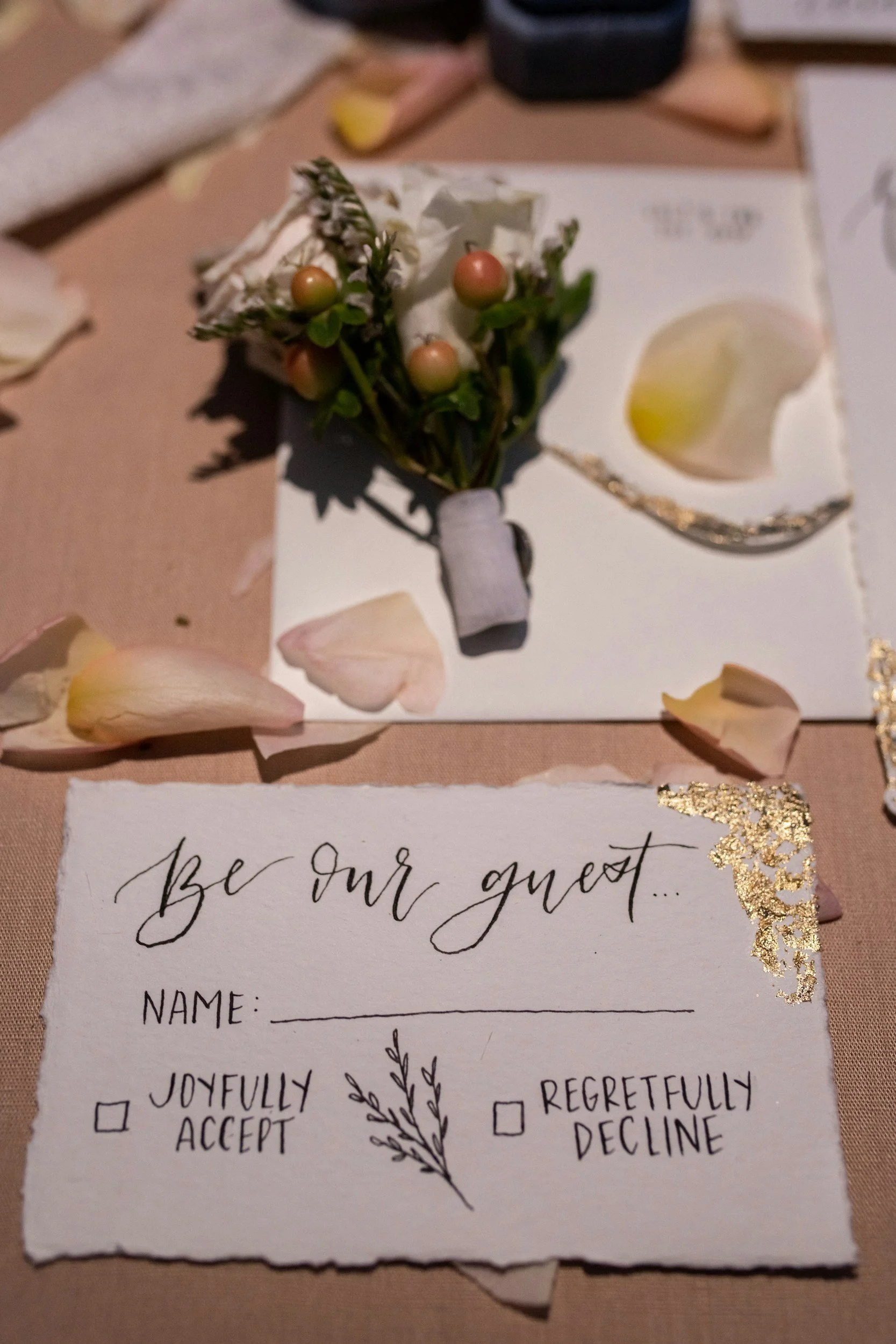 A unique table setting with thoughtful touches and a curated feel.