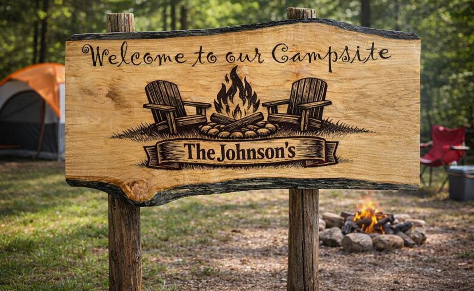 Large 2' campsite sign