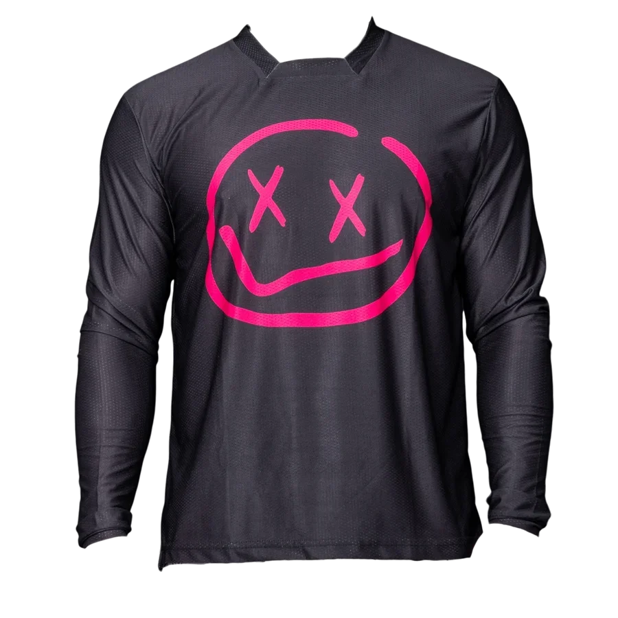 Menace Moto/MTB Jersey 2.0: Black/Pink