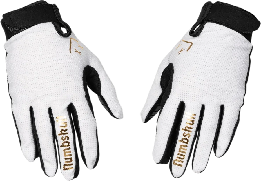 Menace Moto/MTB Gloves 2.0: White/Gold